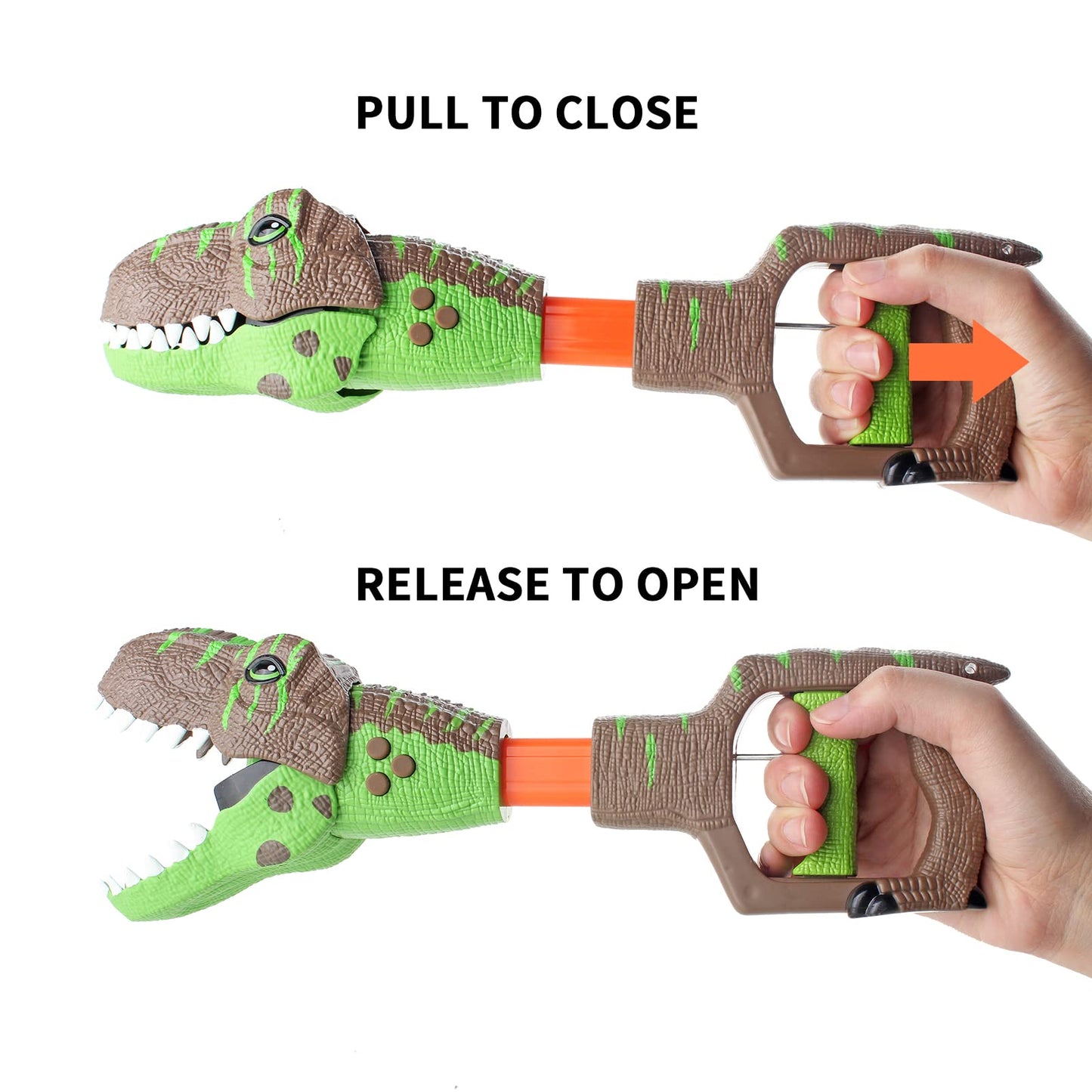DINOBROS Dinosaur Chomper Toy – 3 Roar Sounds & Light