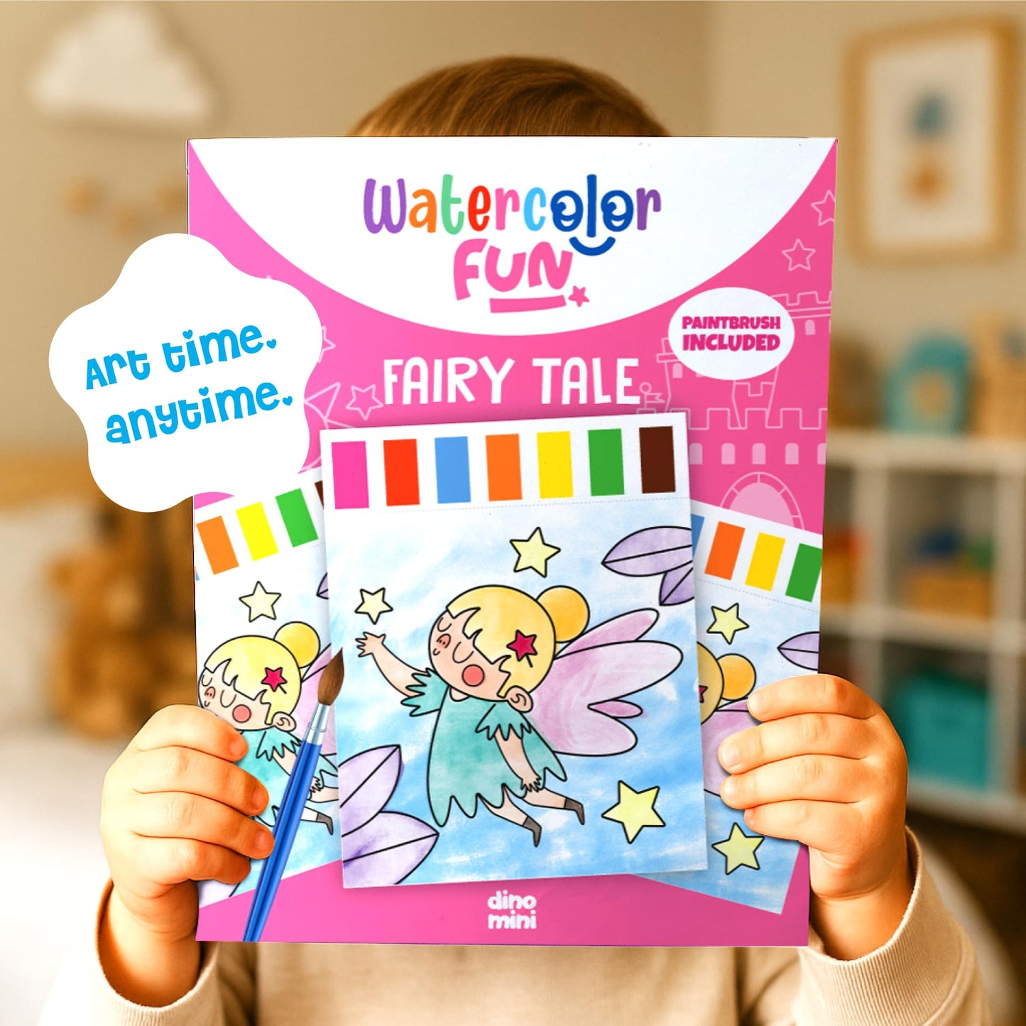DINO MINI Watercolor Fun Value Pack | 2 Paint with Water Kits for Toddlers & Kids Aged 4-8 | Travel Activities | Screen-Free Gift (Farm & Fairy Tale)