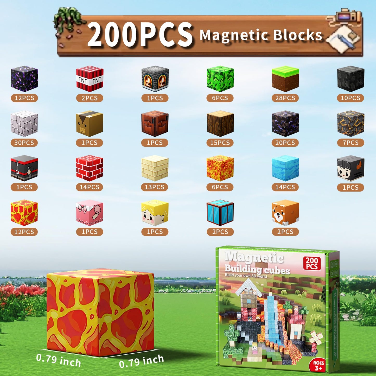 DINOSAUR PILLOW 200PCS Building Blocks – 3D STEM Sensory Construction Toys
