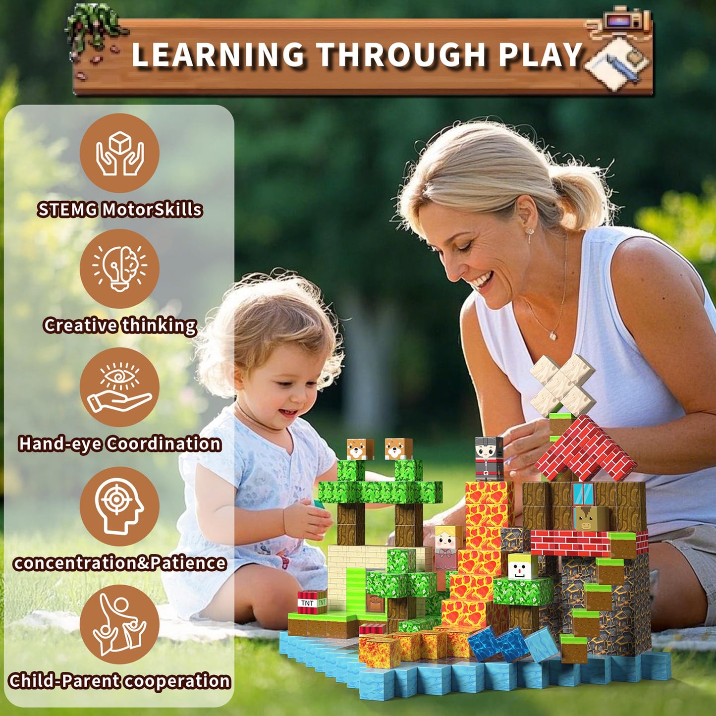 DINOSAUR PILLOW 200PCS Building Blocks – 3D STEM Sensory Construction Toys
