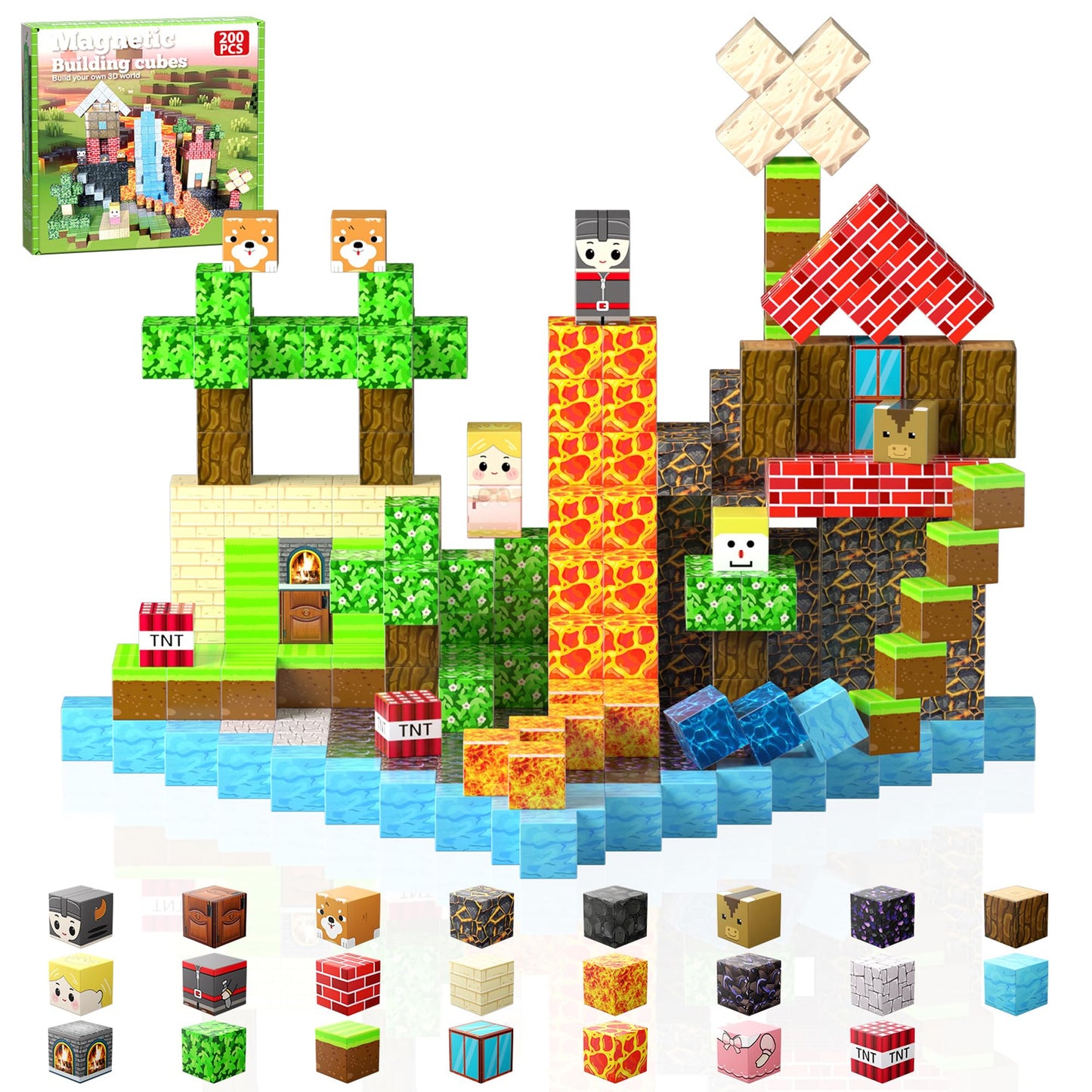 DINOSAUR PILLOW 200PCS Building Blocks – 3D STEM Sensory Construction Toys