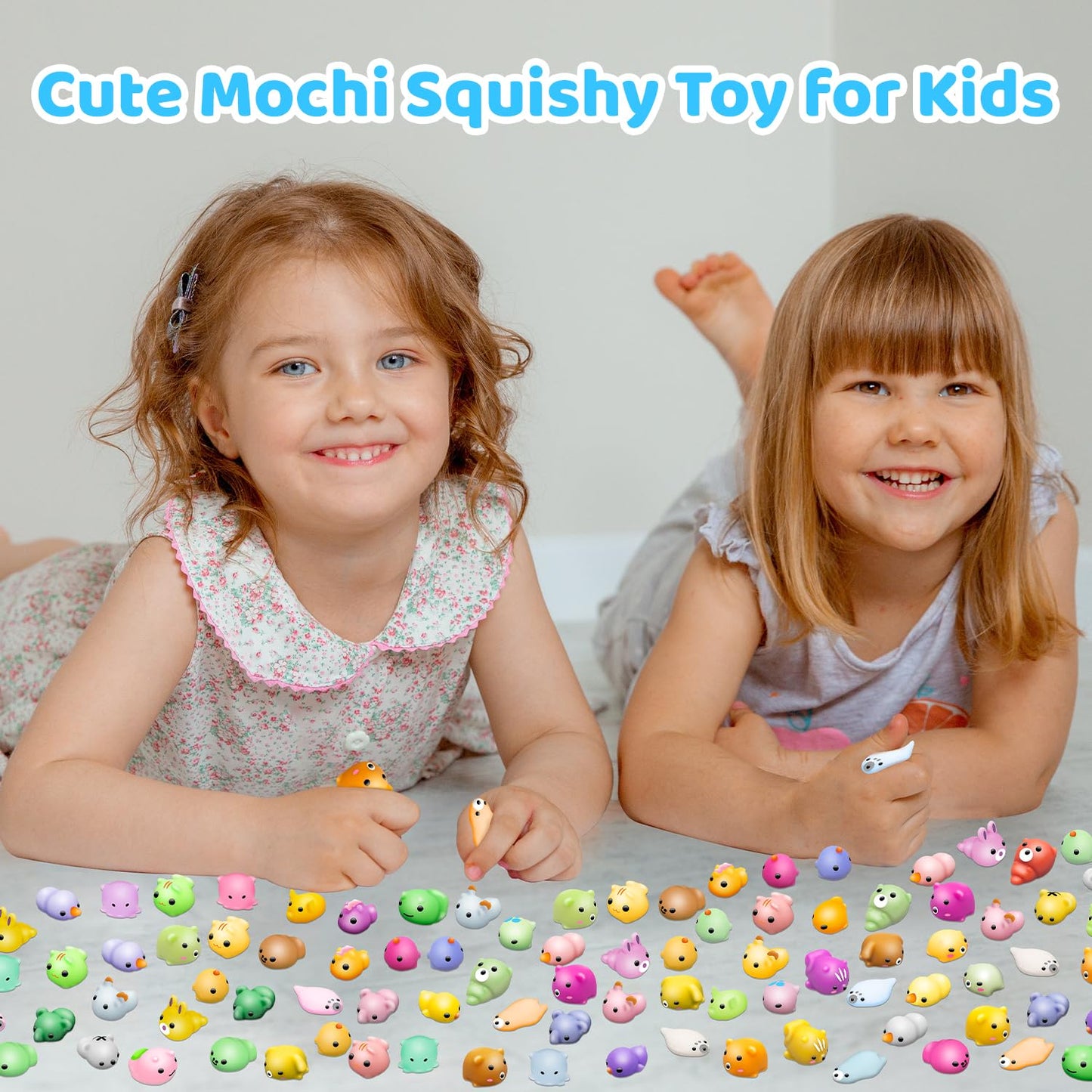 Dioju 200 Pcs Mochi Squishy Toys – Mini Kawaii Sensory Fidget Bulk Pack for Kids and Parties