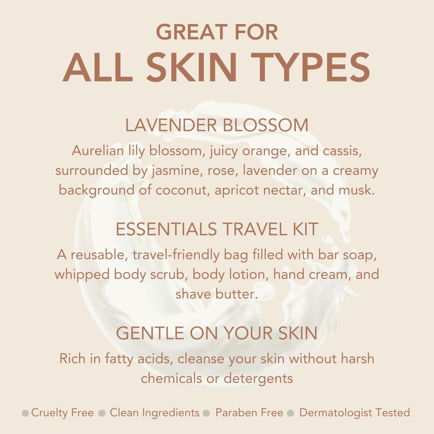 Dionis Lavender Blossom Goat Milk Travel Set – 6 Pc Self-Care Essentials