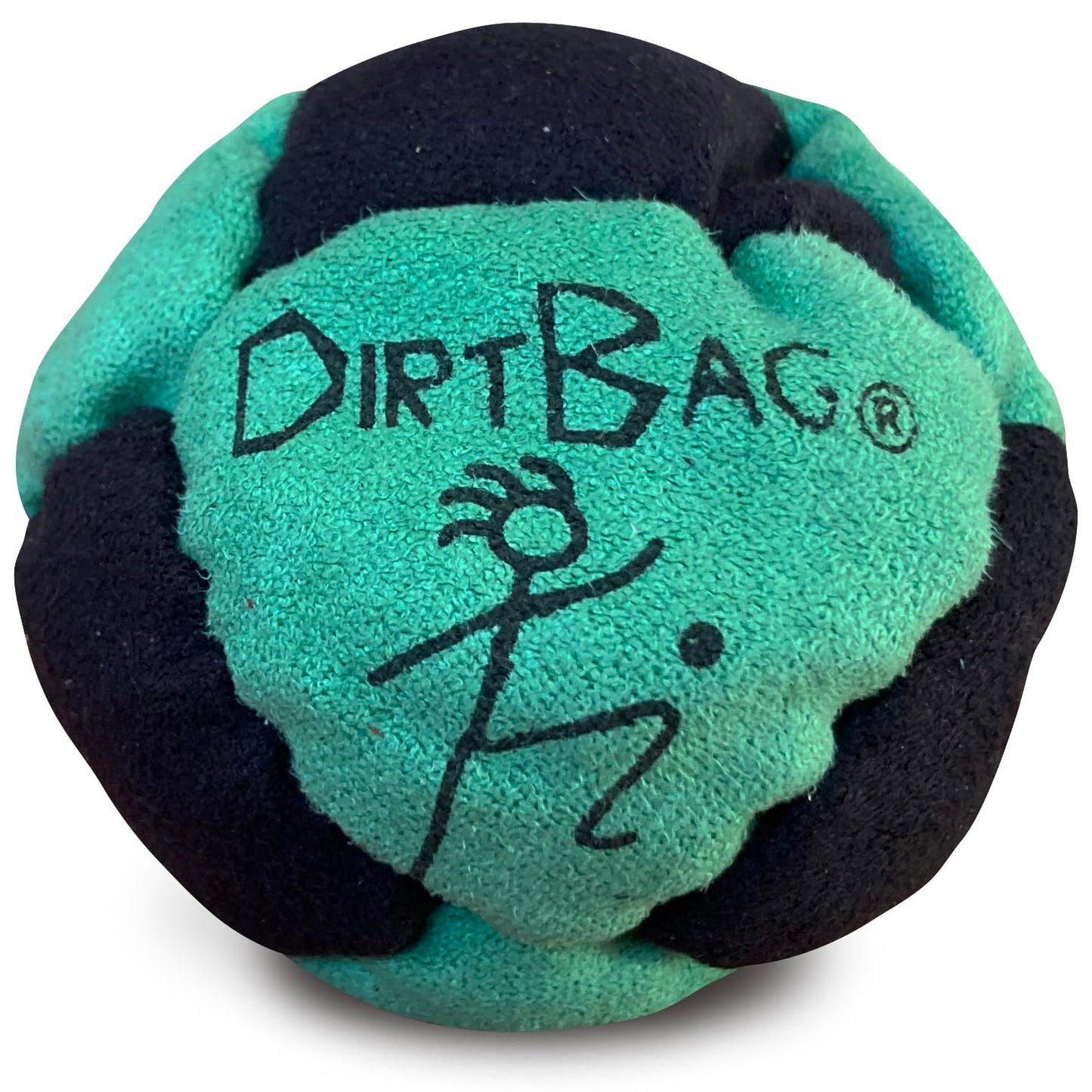 DIRTBAG All Star Footbag 3-Pack with Pouch — Handmade, Premium Quality, Green/Black