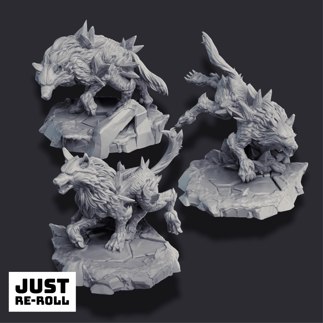 Dire Wolves – 3D Printed Fantasy Beast Miniatures