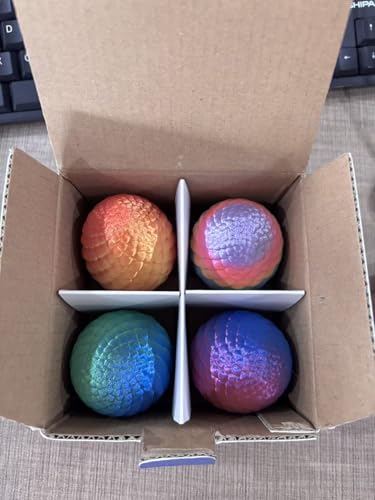 DIRMXRY 3D Printed Dragon Eggs Toys – 4pc Crystal Dragons for Kids 8-13, Easter & Christmas Gift Set