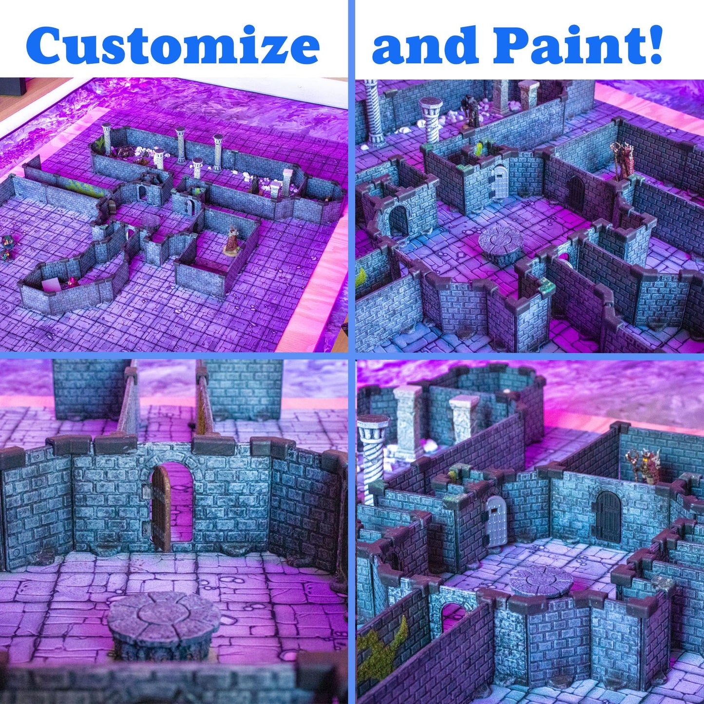 Dirt Cheap Dungeons Rogue Dungeon Set – Modular, Durable 1" Scale TTRPG Terrain
