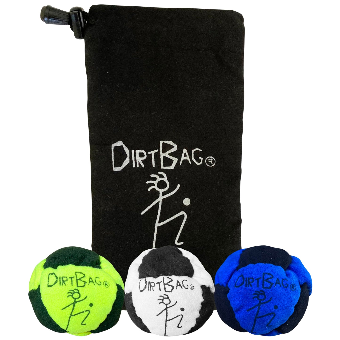 DIRTBAG Classic Footbag 3-Pack with Pouch – Signature Carry Bag