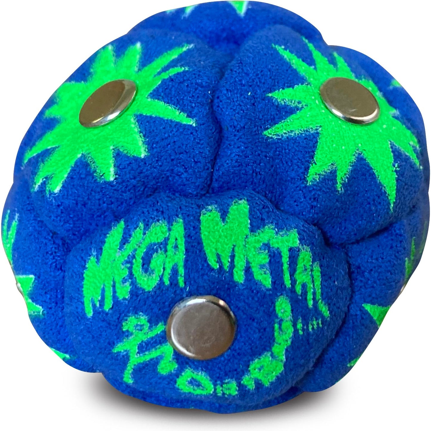 DIRTBAG All Star Footbag 3 Pack with Pouch — Handmade, Premium Quality, Fluorescent Yellow/Blue