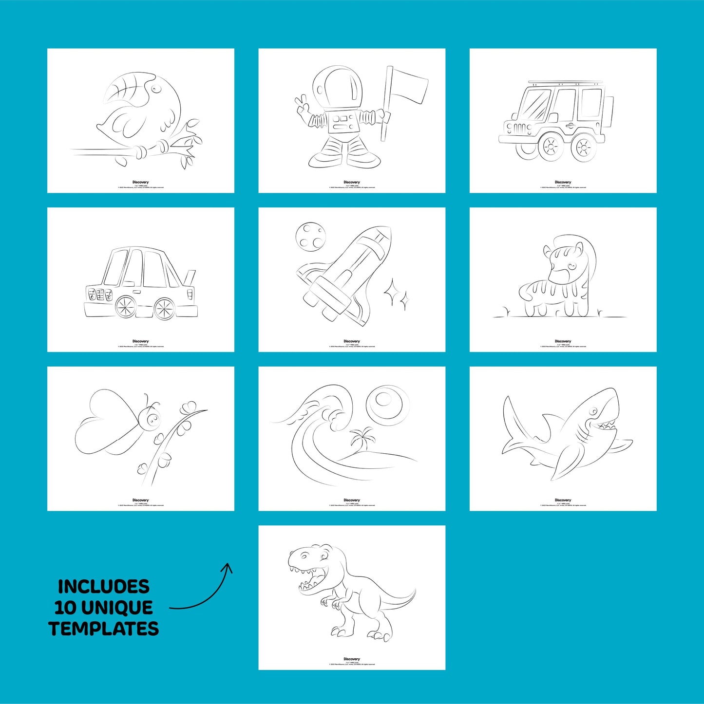 Discovery Glow Tracing Light-Up Art Tablet – 10 Templates, 10 Blank Sheets, 6 Washable Markers