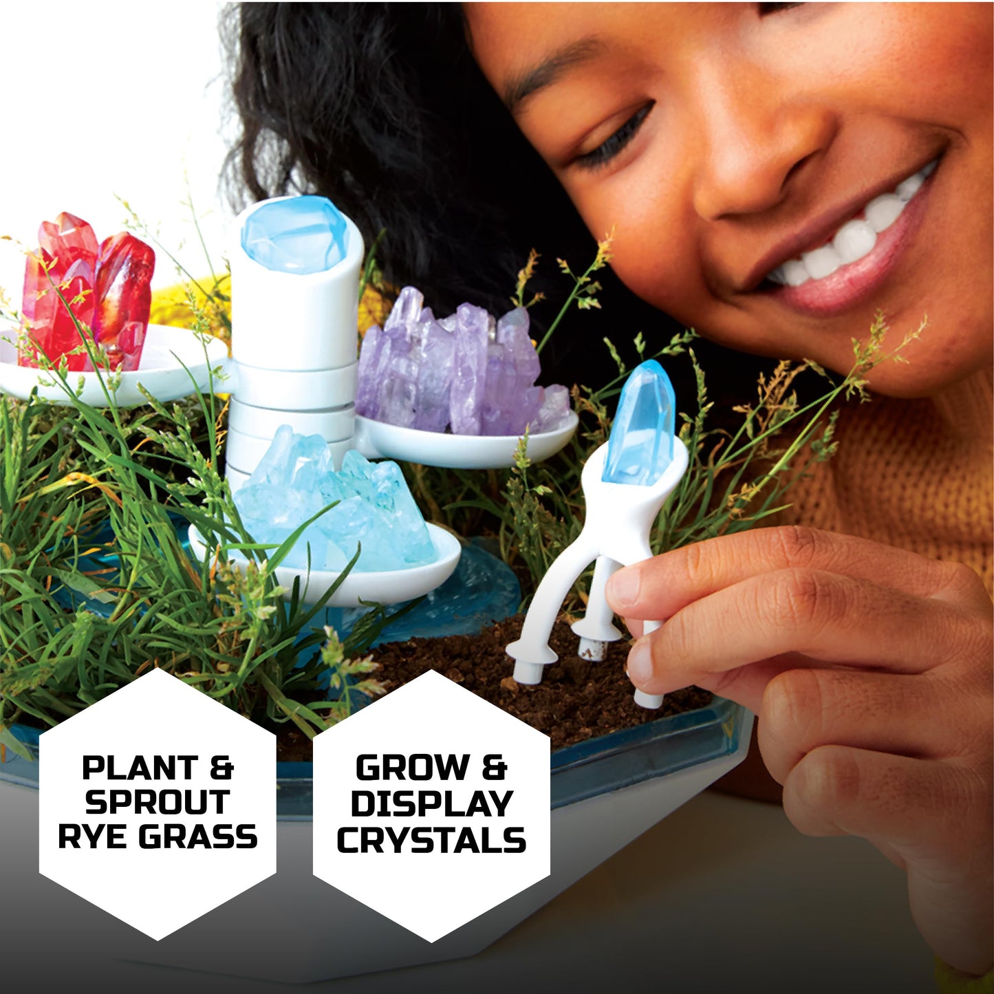 Discovery DIY Light-Up LED Terrarium Kit | Geodome Grow Crystal Formations