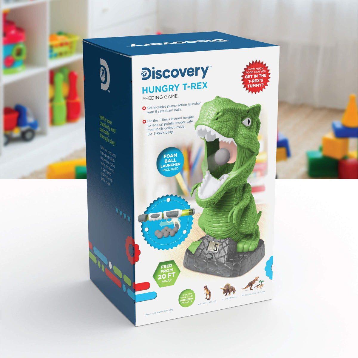 Discovery Hungry T-Rex Feeding Game – Indoor Dino Target Challenge for Kids 6+