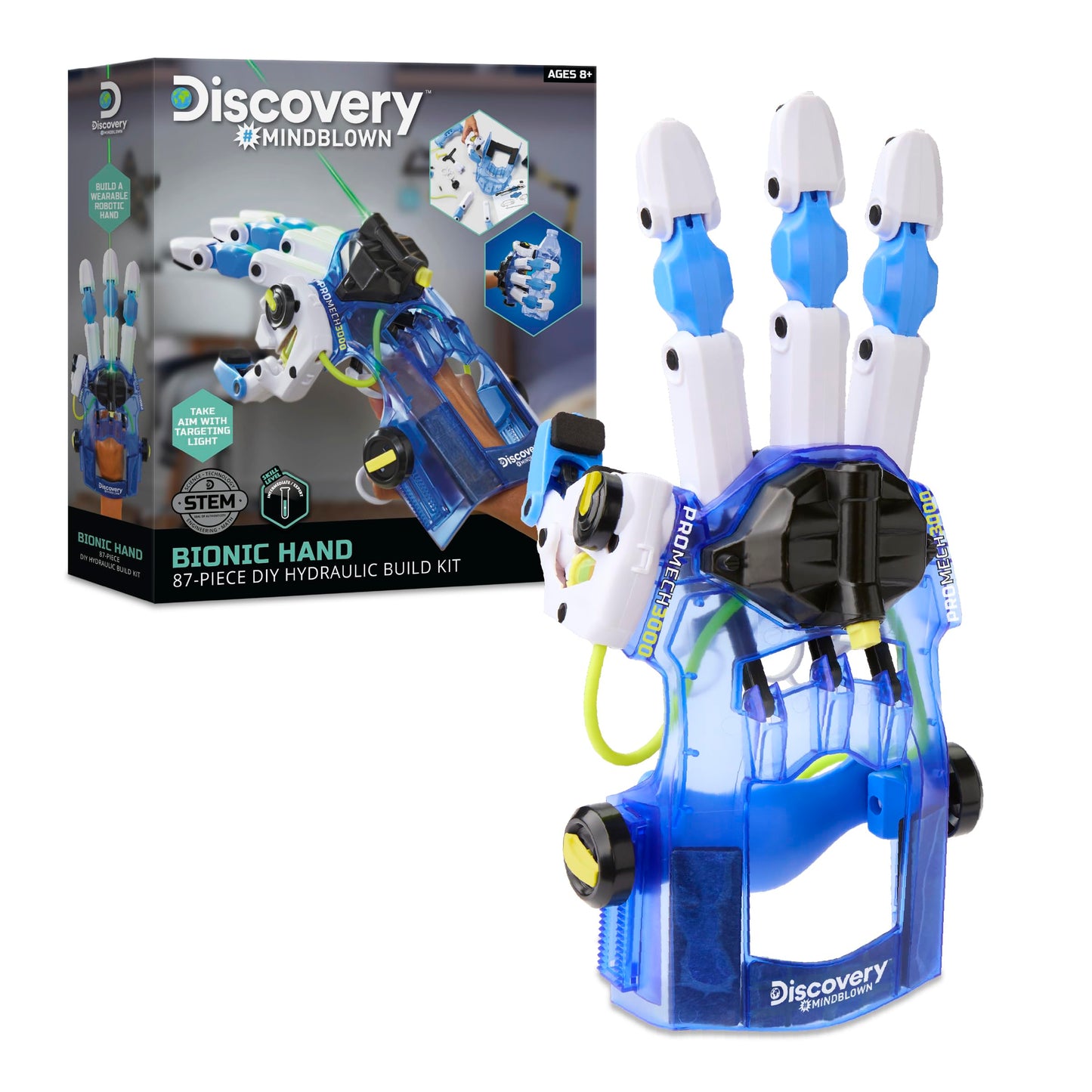 Discovery Kids Bionic Hand Robotics Kit – 87-Piece DIY STEM Toy for Ages 8+