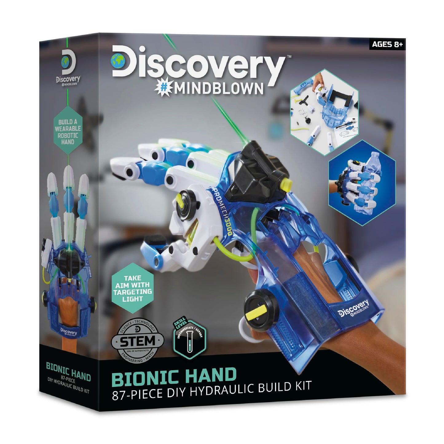 Discovery Kids Bionic Hand Robotics Kit – 87-Piece DIY STEM Toy for Ages 8+