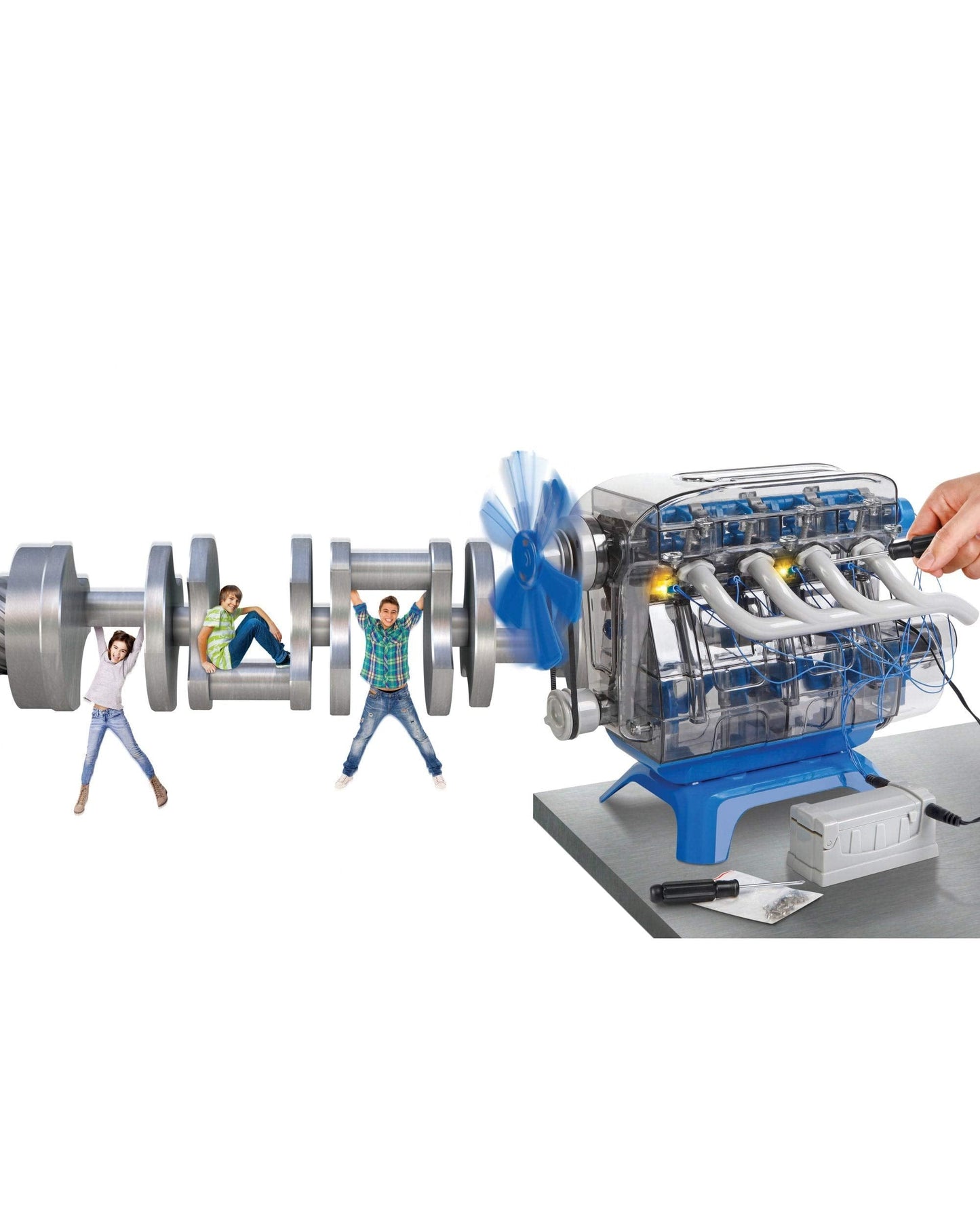 Discovery Kids MindBlown DIY Four-Cycle Engine Kit | Hands-On Model