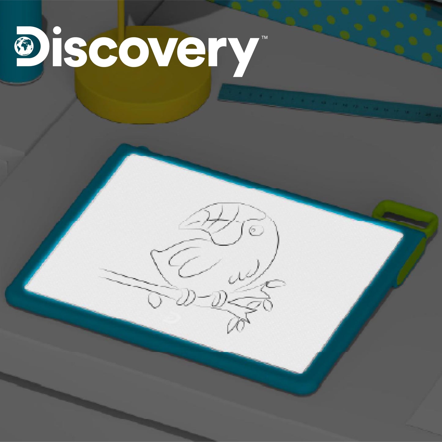 Discovery Glow Tracing Light-Up Art Tablet – 10 Templates, 10 Blank Sheets, 6 Washable Markers
