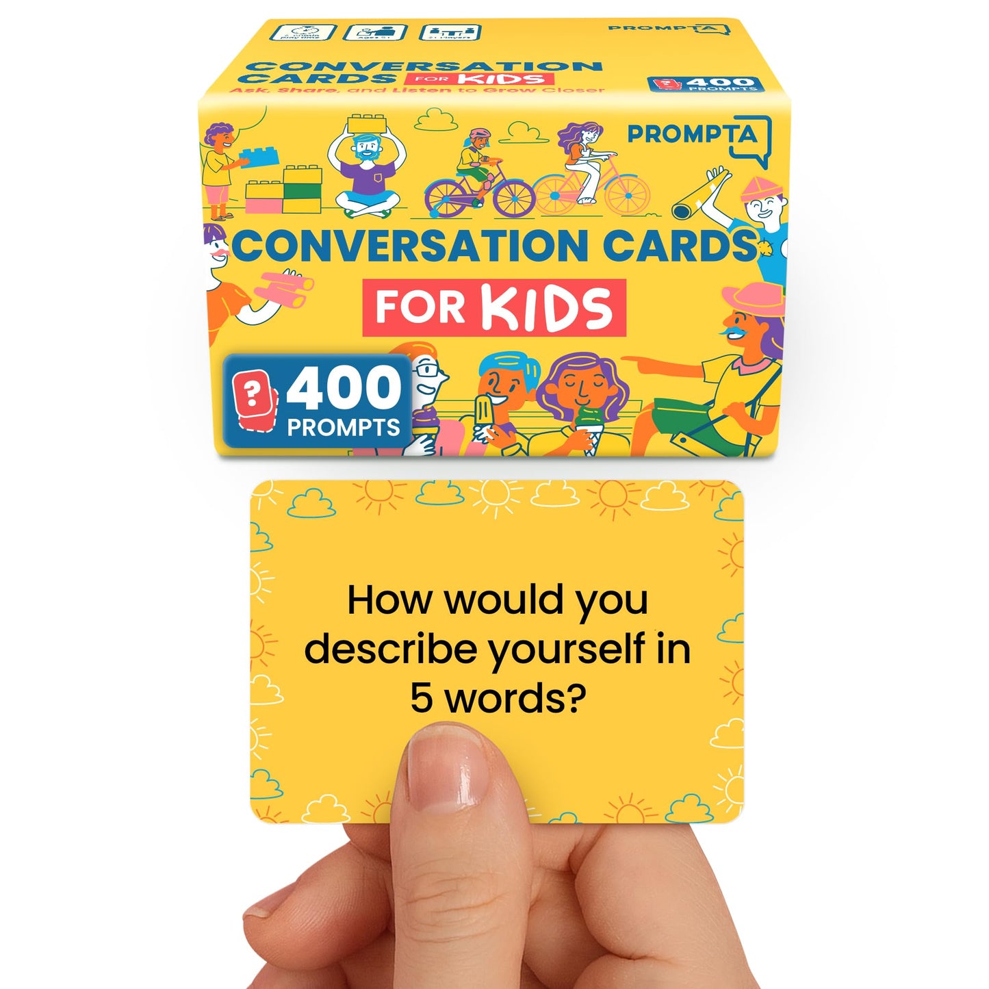 Discussables 400 Conversation Cards for Kids – Engage, Laugh, and Grow Closer During Family Dinners, Game Nights, and Road Trips
