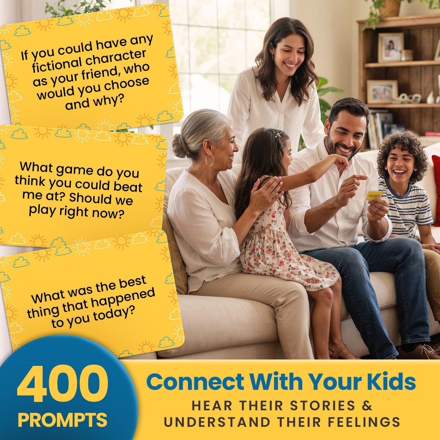 Discussables 400 Conversation Cards for Kids – Engage, Laugh, and Grow Closer During Family Dinners, Game Nights, and Road Trips