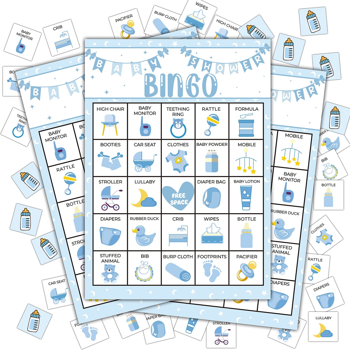Disfuco Baby Shower Bingo – 24-Player Bingo Game for Parties (A04)