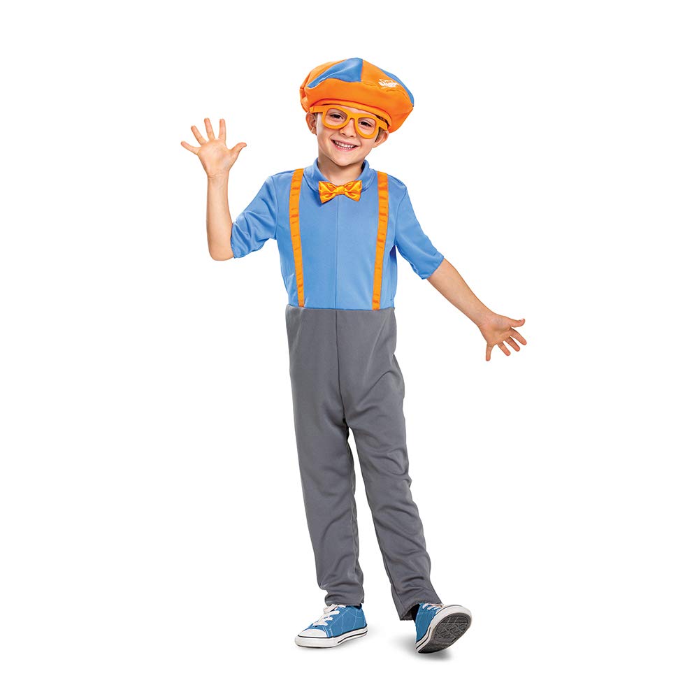 Disguise Blippi Costume for Kids – Official Jumpsuit with Hat & Bowtie (3T-4T)