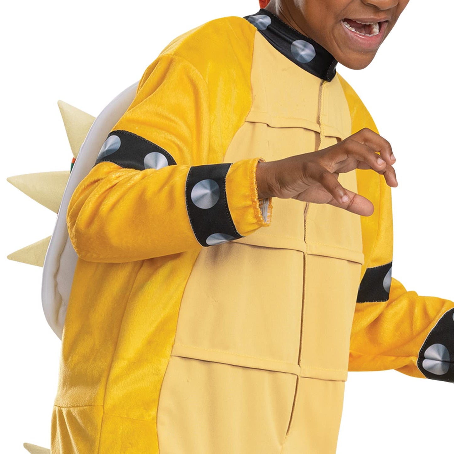 Disguise Bowser Costume Hooded Jumpsuit for Kids – Official Super Mario Character, Size 7-8