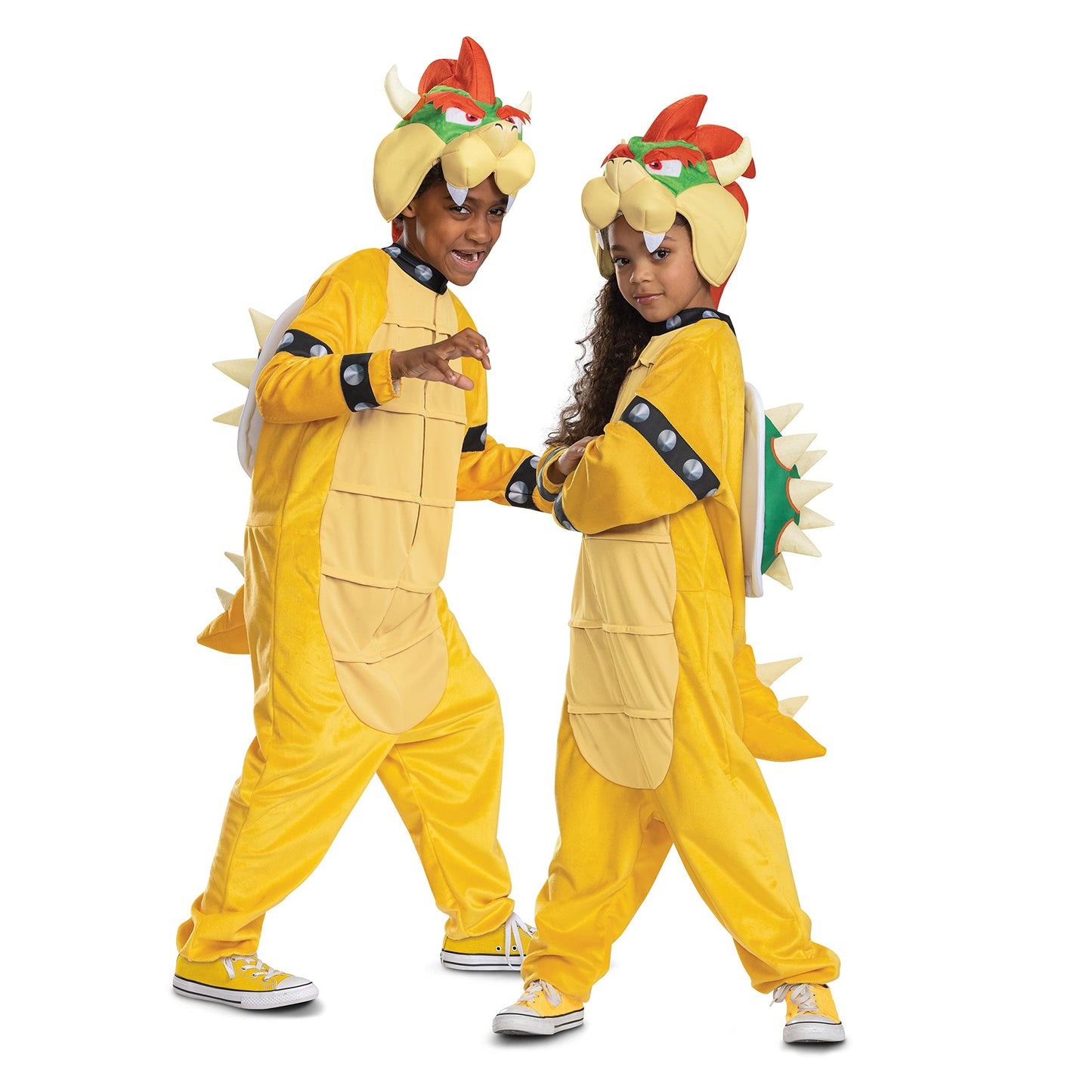 Disguise Bowser Costume Hooded Jumpsuit – Official Kids Bowser, Super Mario Character, Size 4-6