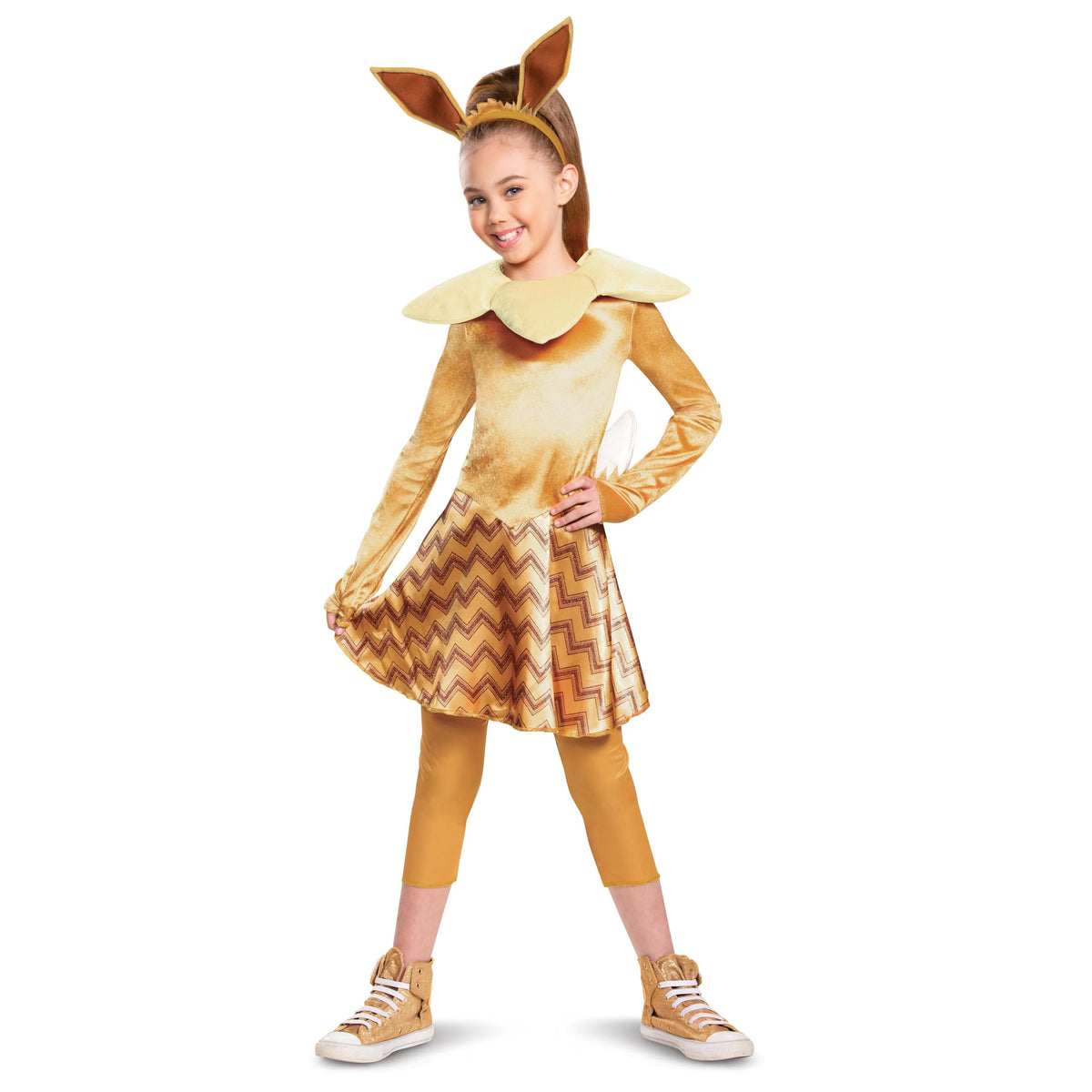 Disguise Eevee Costume for Kids – Deluxe Eevee Outfit, Girls, Size Small (4-6x)