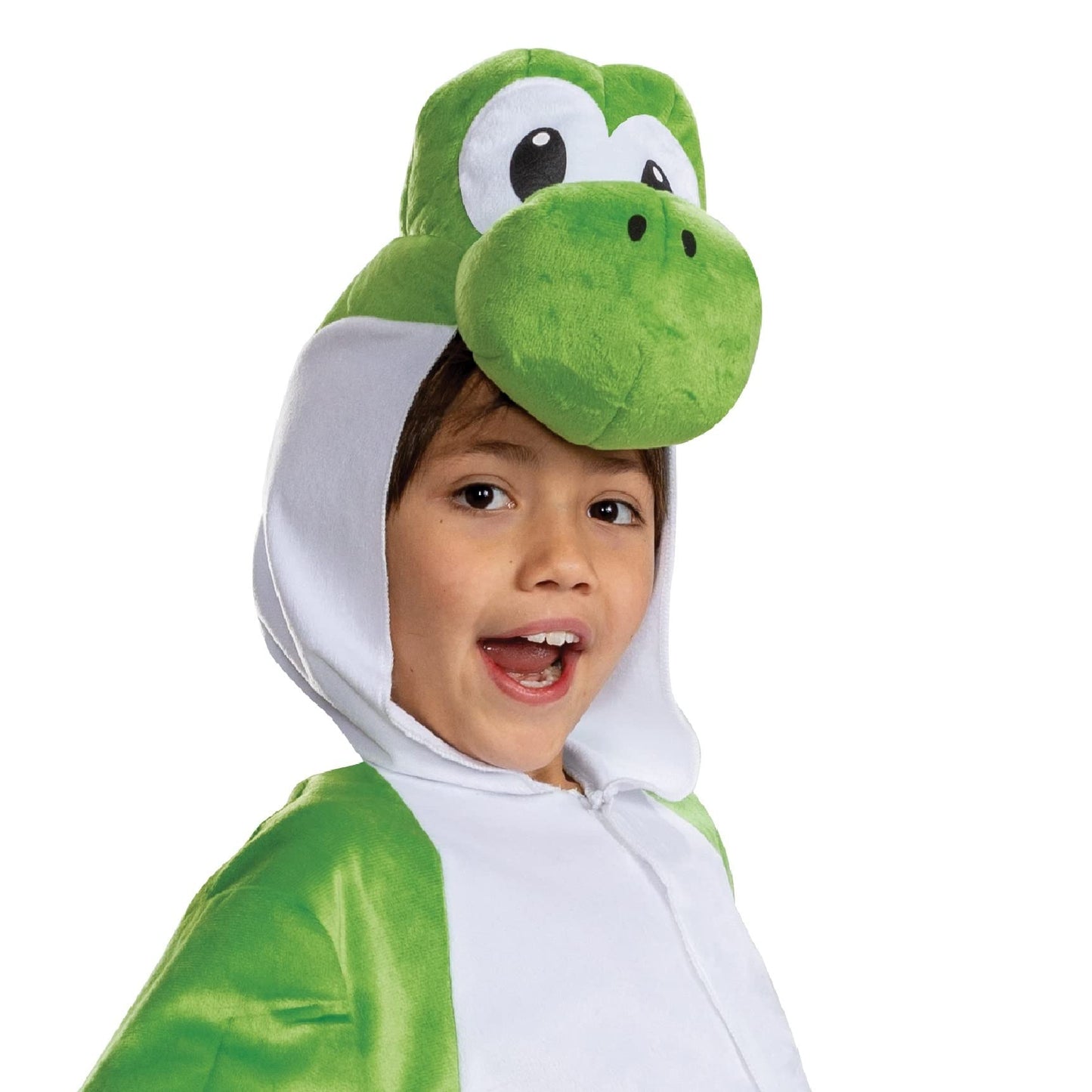 Disguise Yoshi Costume Hooded Jumpsuit – Official Mario Kids Outfit (Size 7-8)