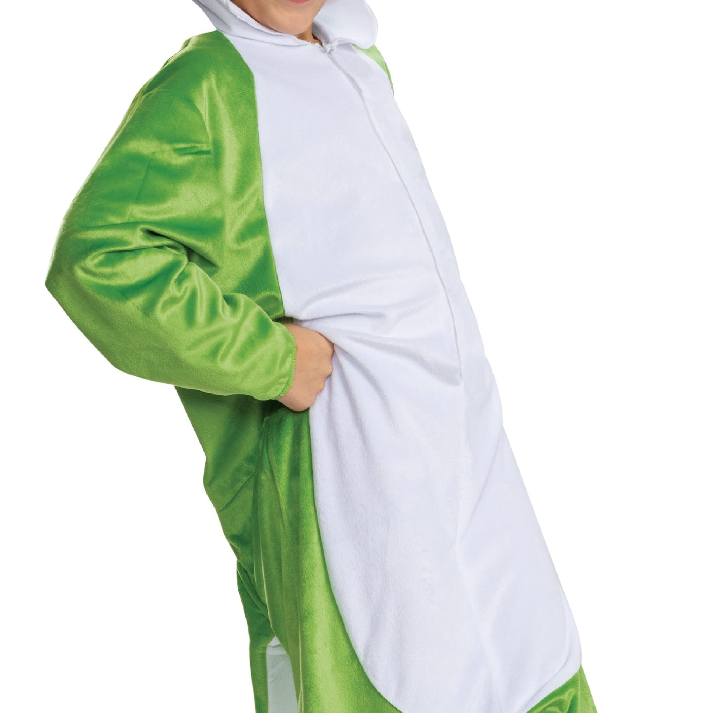 Disguise Yoshi Costume Hooded Jumpsuit - Kids Size 4-6 | Official Super Mario