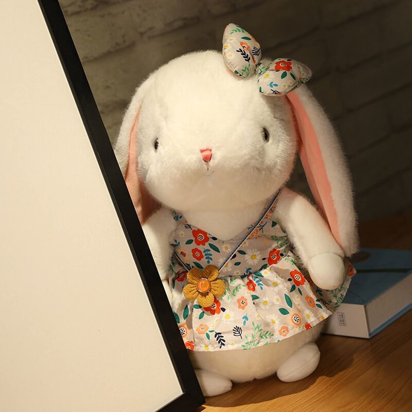 DiSiMi Soft Plush Rabbit with Flower Skirt – Embraceable, Washable Kids Toy