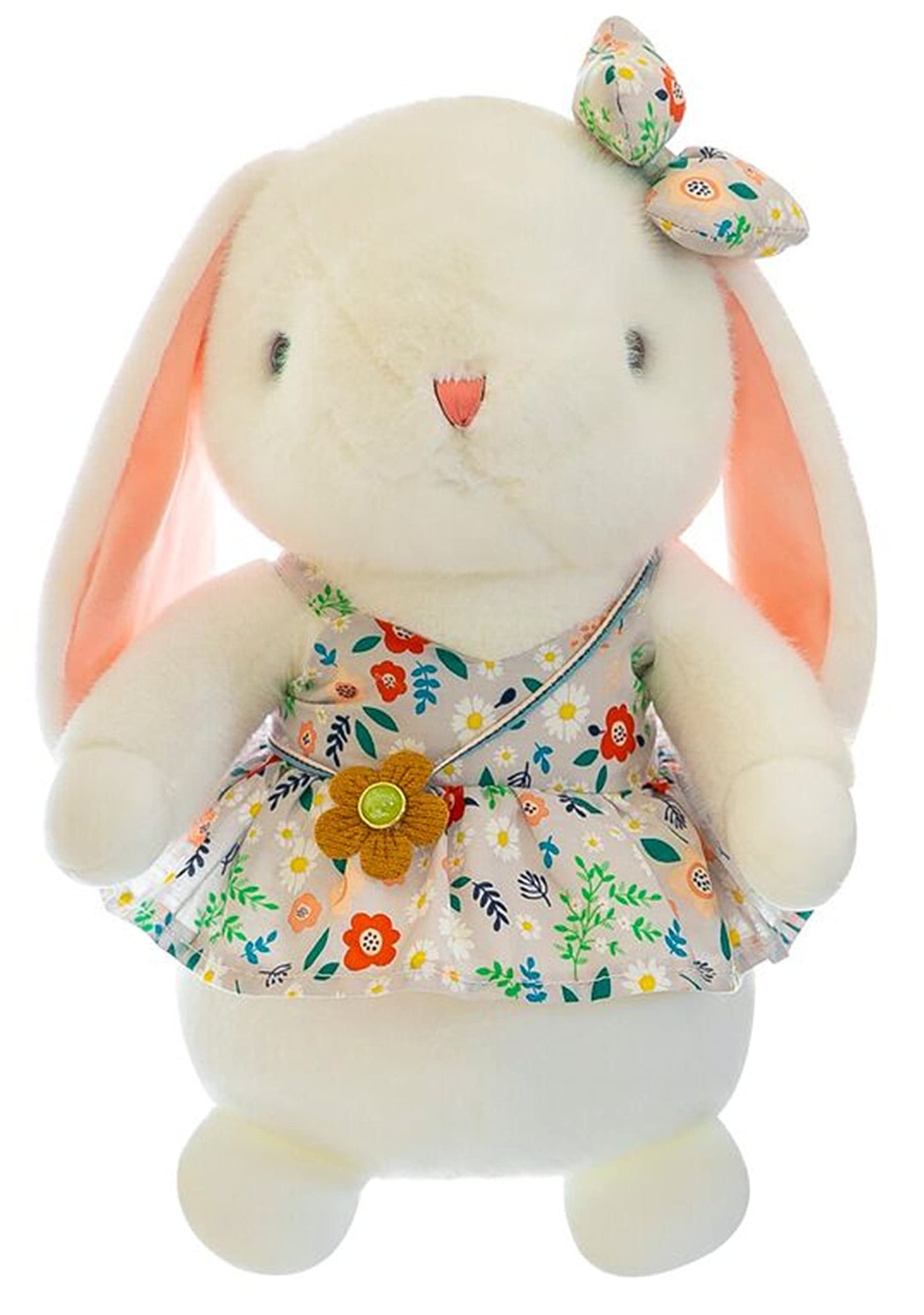 DiSiMi Soft Plush Rabbit with Flower Skirt – Embraceable, Washable Kids Toy