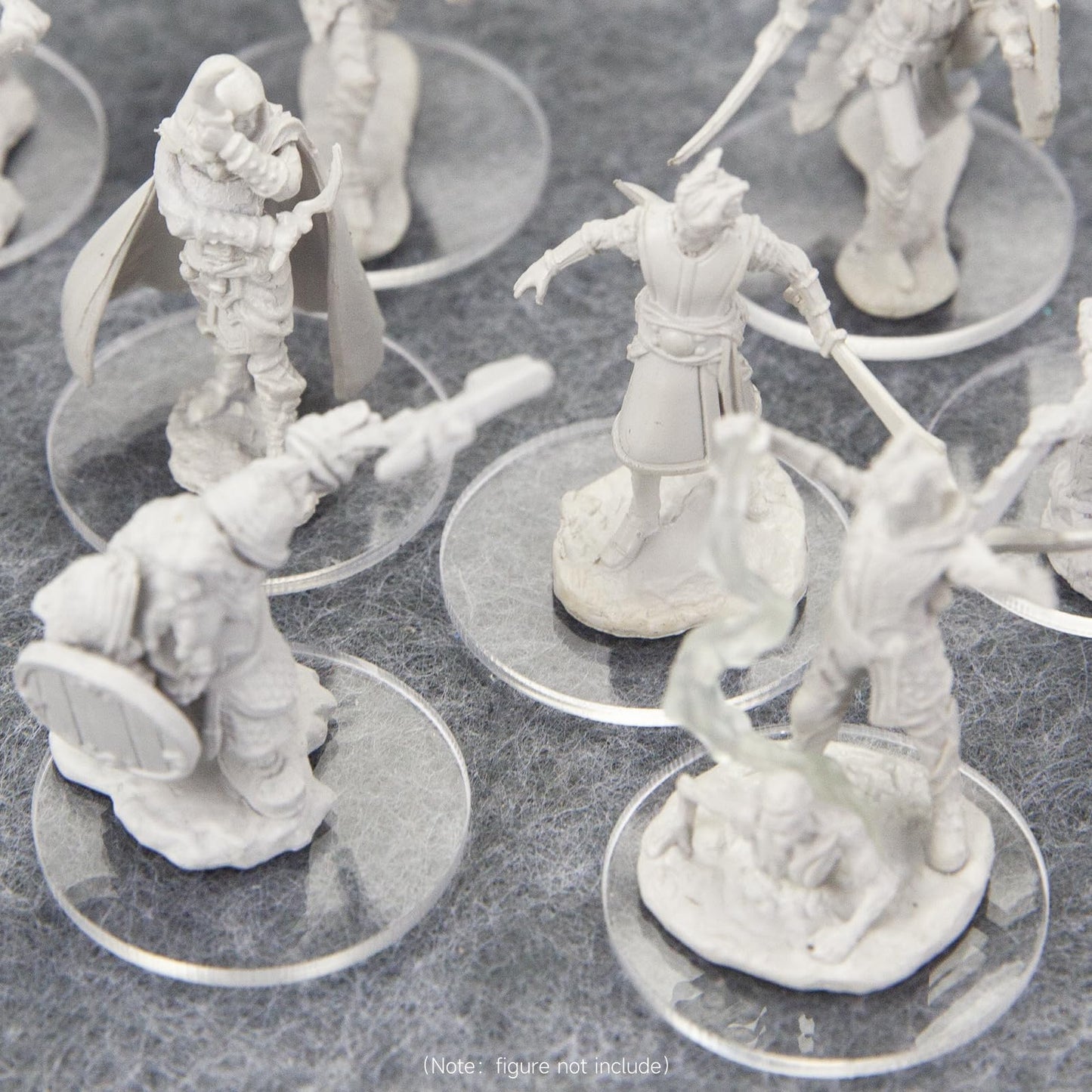 DisplayMore 100Pcs Round 30mm Clear Acrylic Bases – 2mm Thick