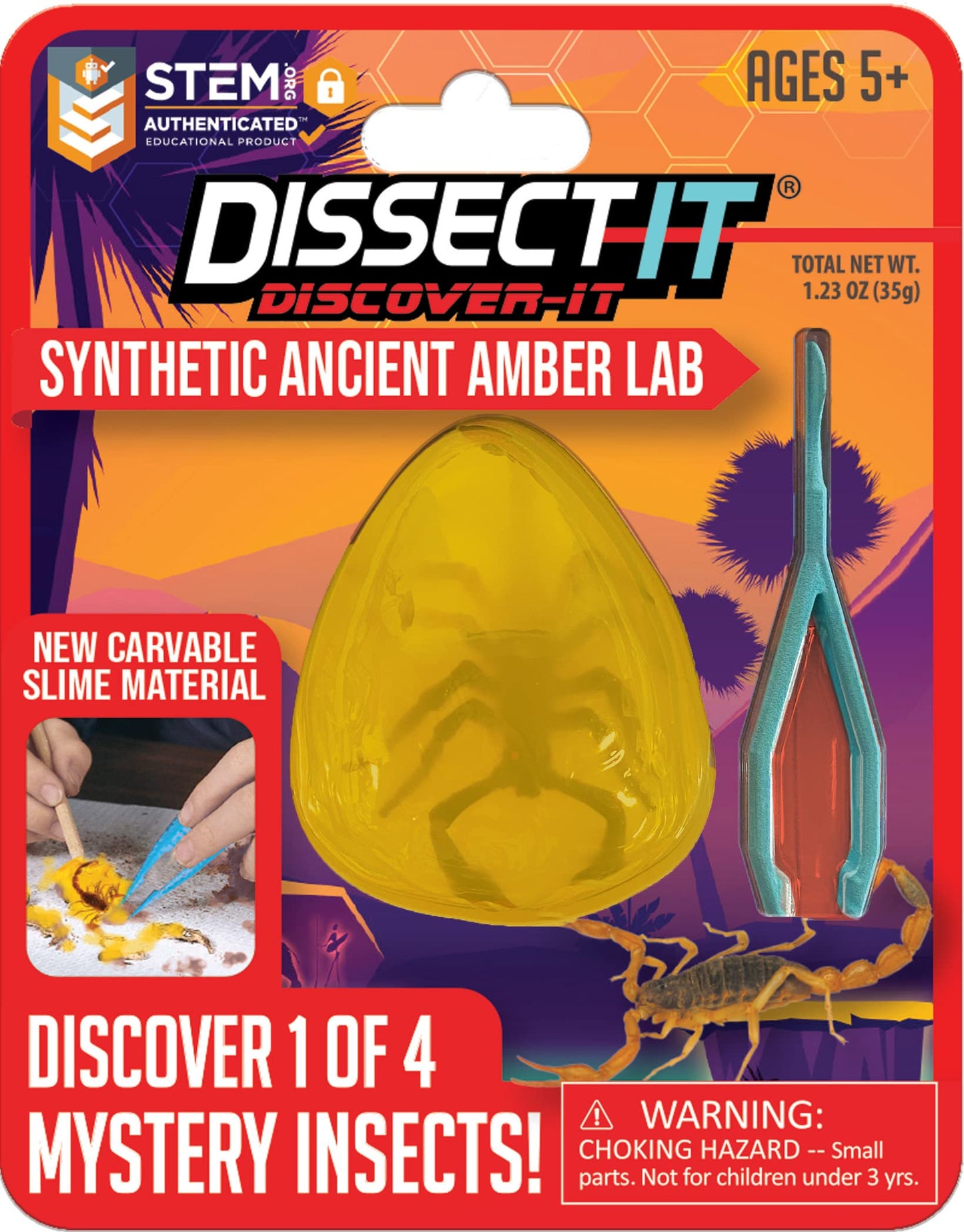 Dissect It Discover-It Amber Dissection Kit for Kids – Learn Insects