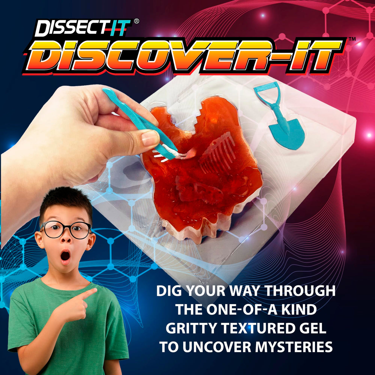 Dissect-It Discover-It Dinosaur Dig Kit – Safe, Mess-Free Dino Fossils for At-Home STEM (Ages 6+)