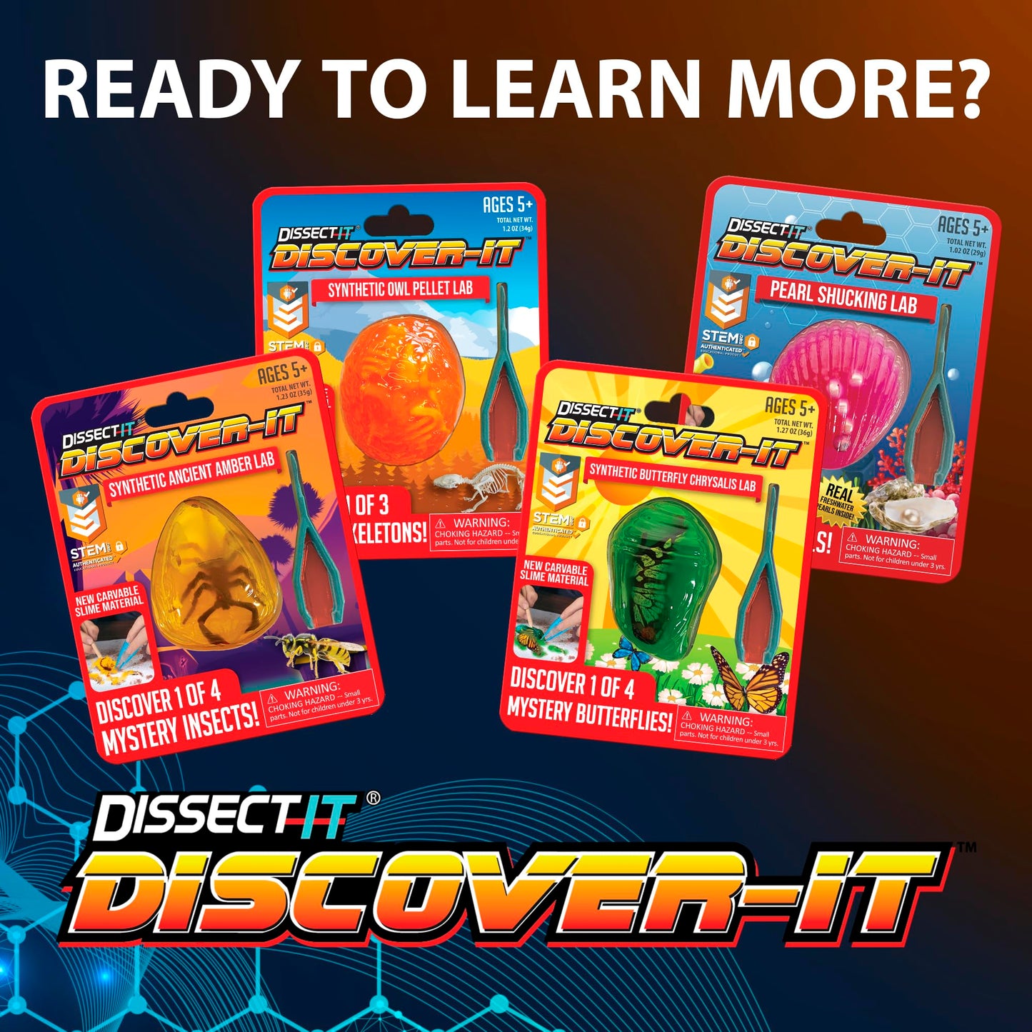 Dissect It Discover-It Owl Pellet Dissection Kit for Kids – STEM Learning Toy
