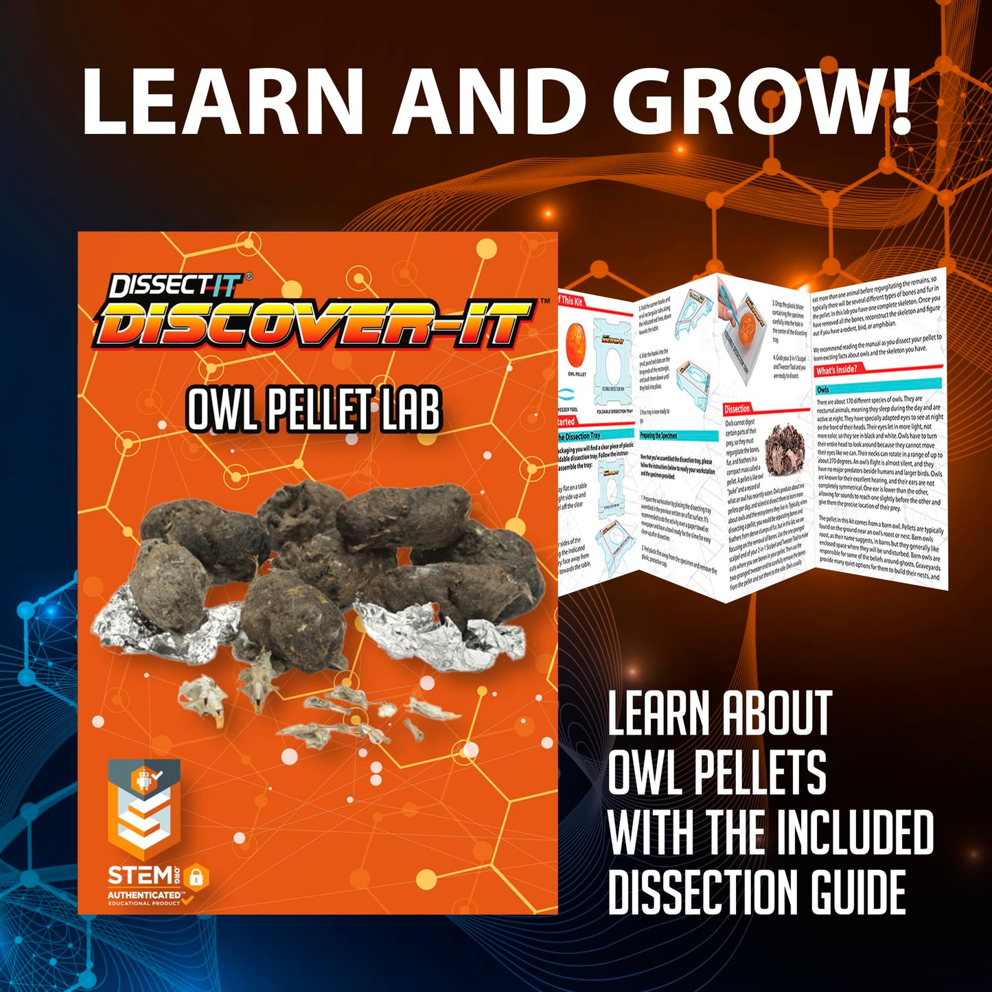 Dissect It Discover-It Owl Pellet Dissection Kit for Kids – STEM Learning Toy