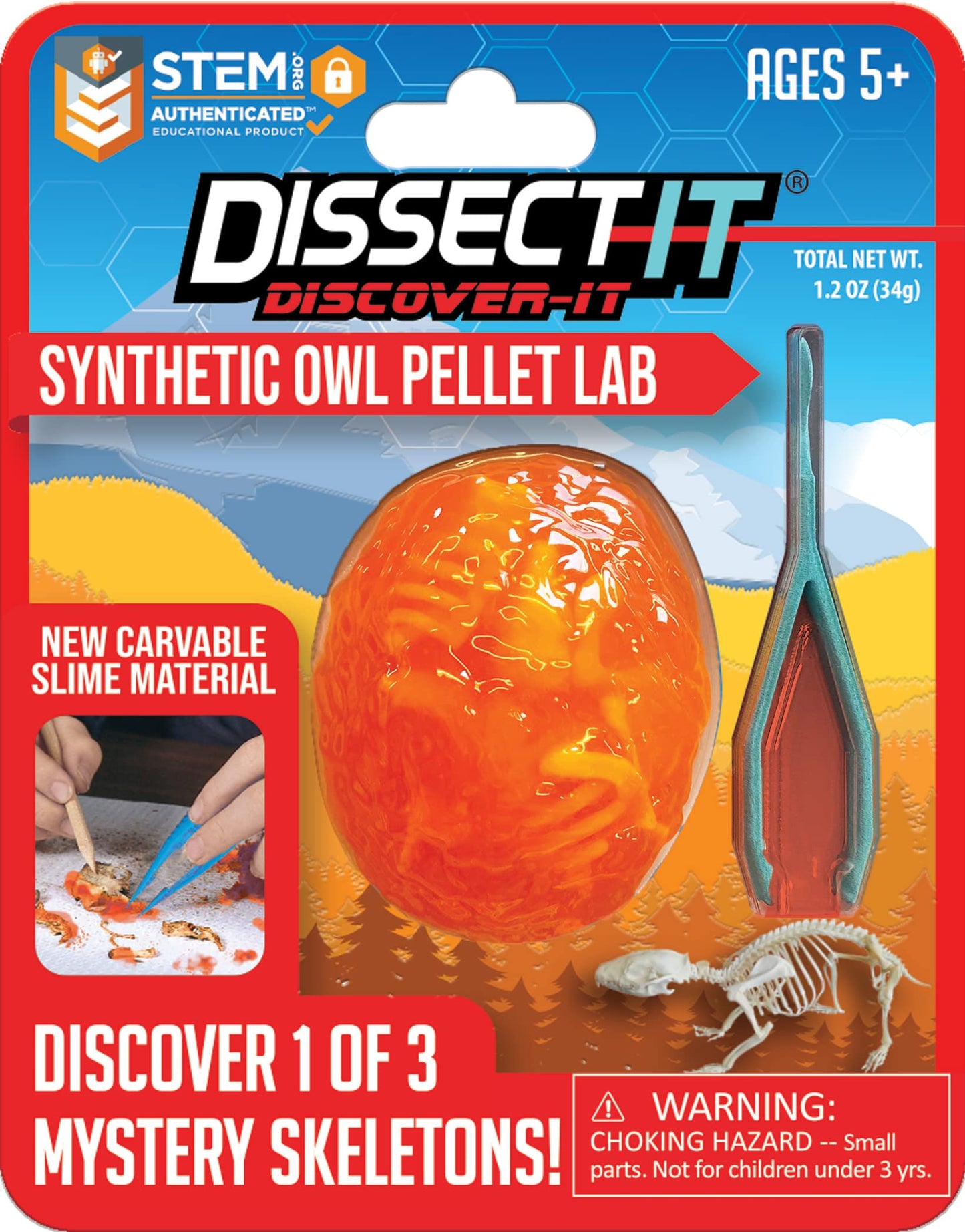 Dissect It Discover-It Owl Pellet Dissection Kit for Kids – STEM Learning Toy