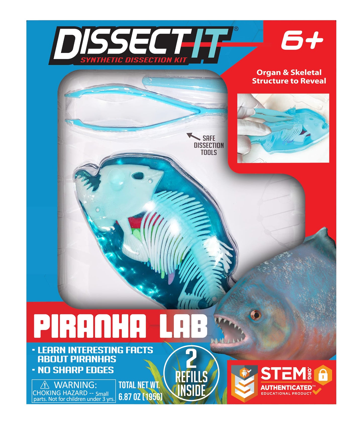Dissect-It Piranha: Safe Simulated Lab Dissection Toy for Kids