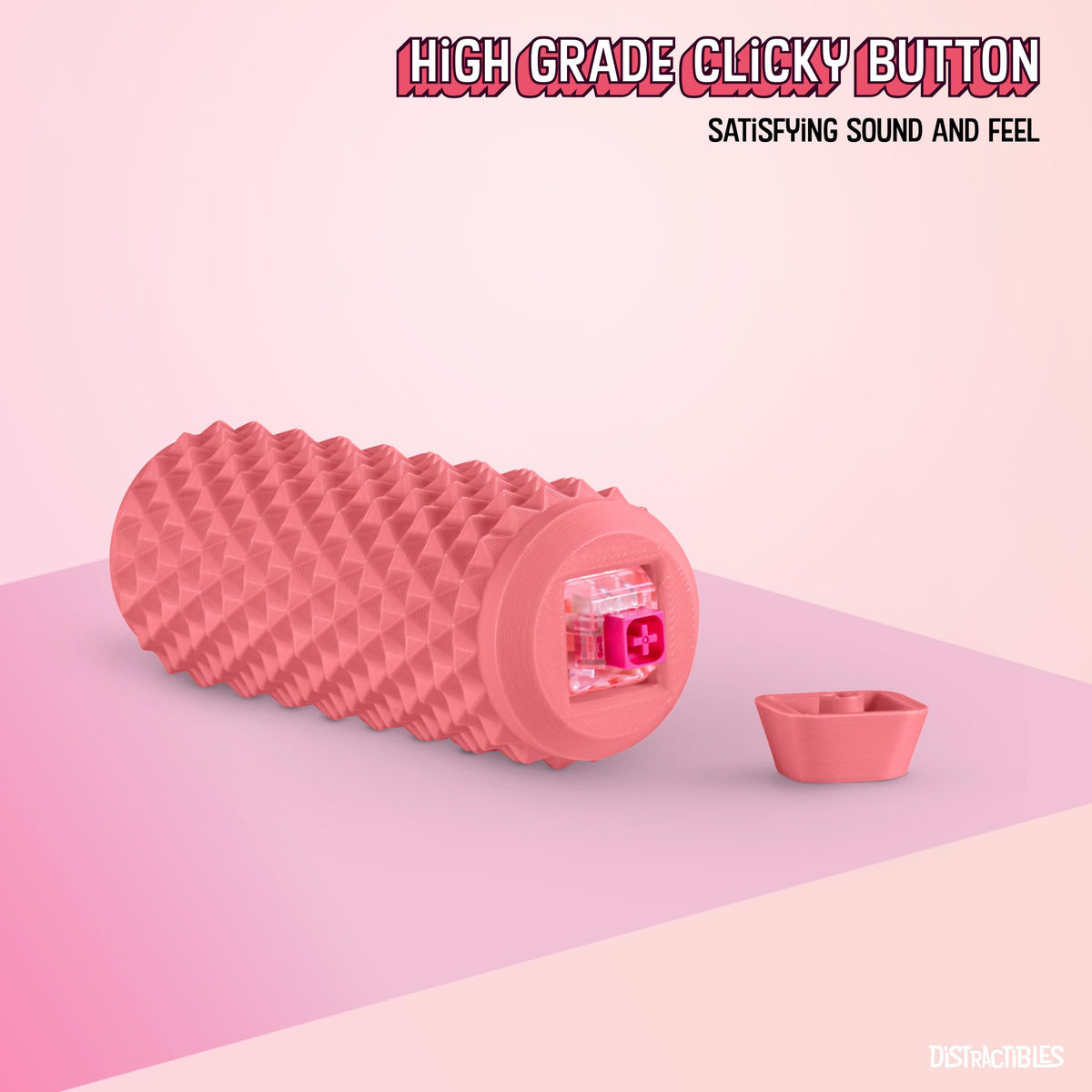 Distractibles Sensory Roller Fidget with Clicker – Pink