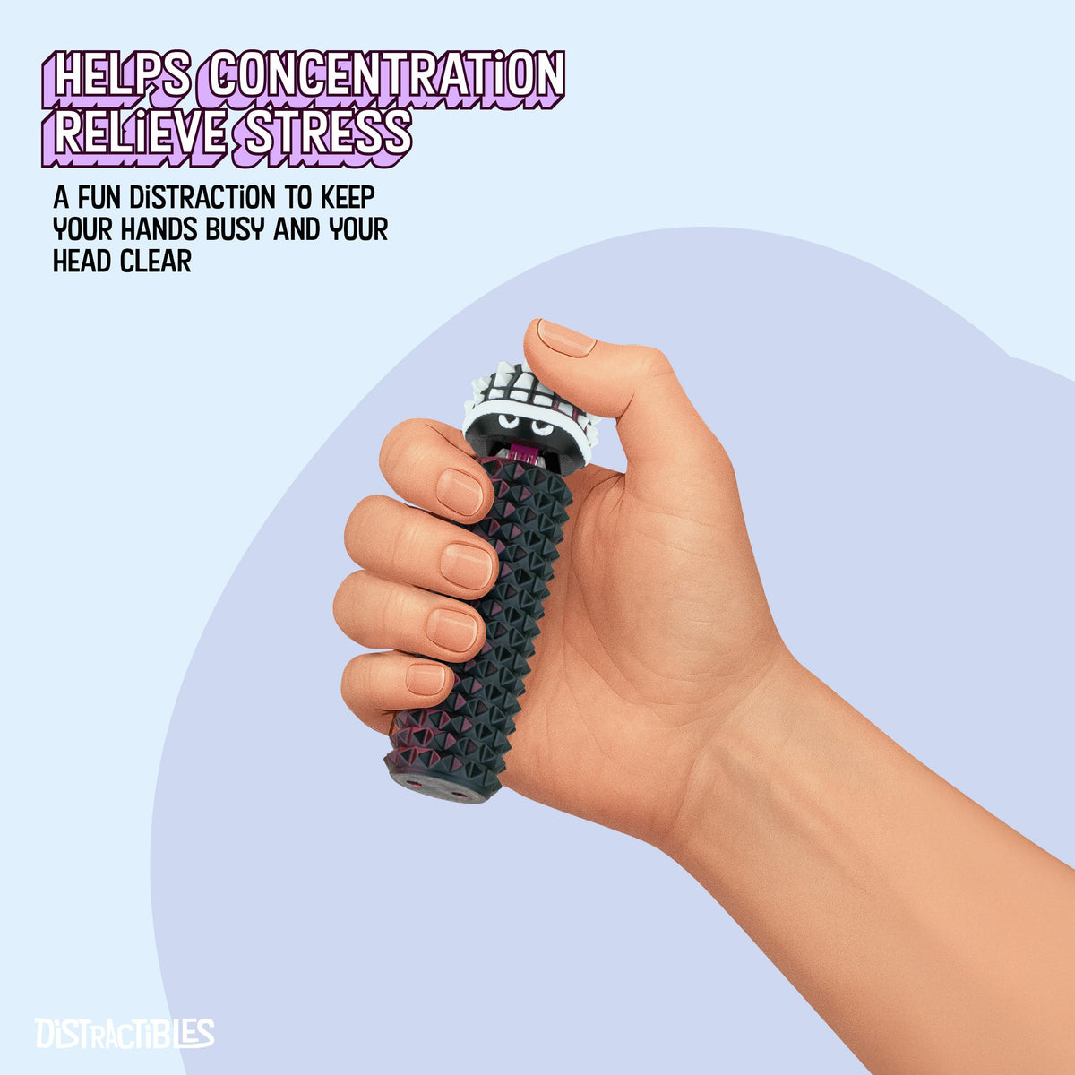 Distractibles Shelly Neon Crimson – Sensory Fidget Toy for Focus & Calm