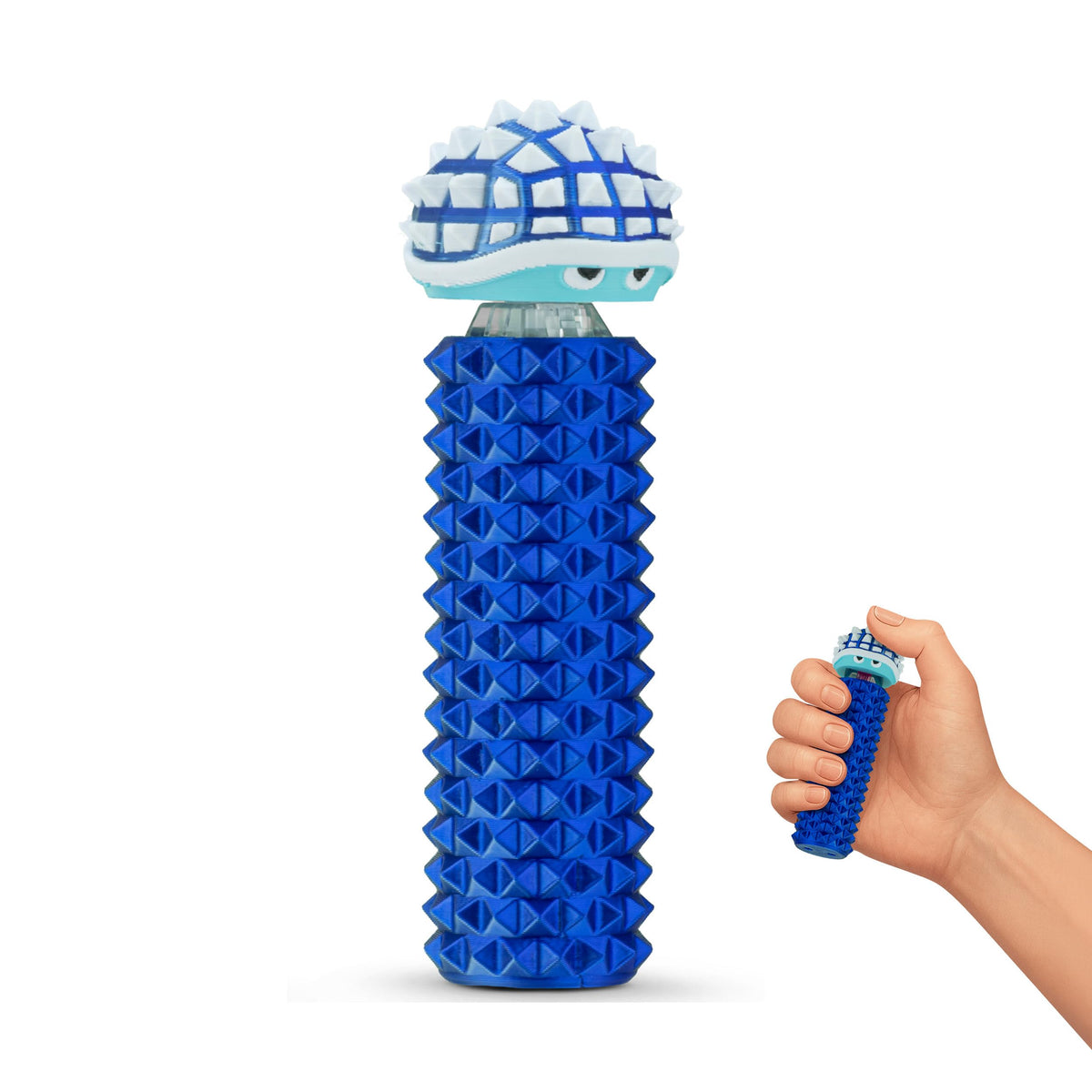 Distractibles Shelly – Sensory Fidget Clicker for Focus & Calm (Neon BlueSteel)