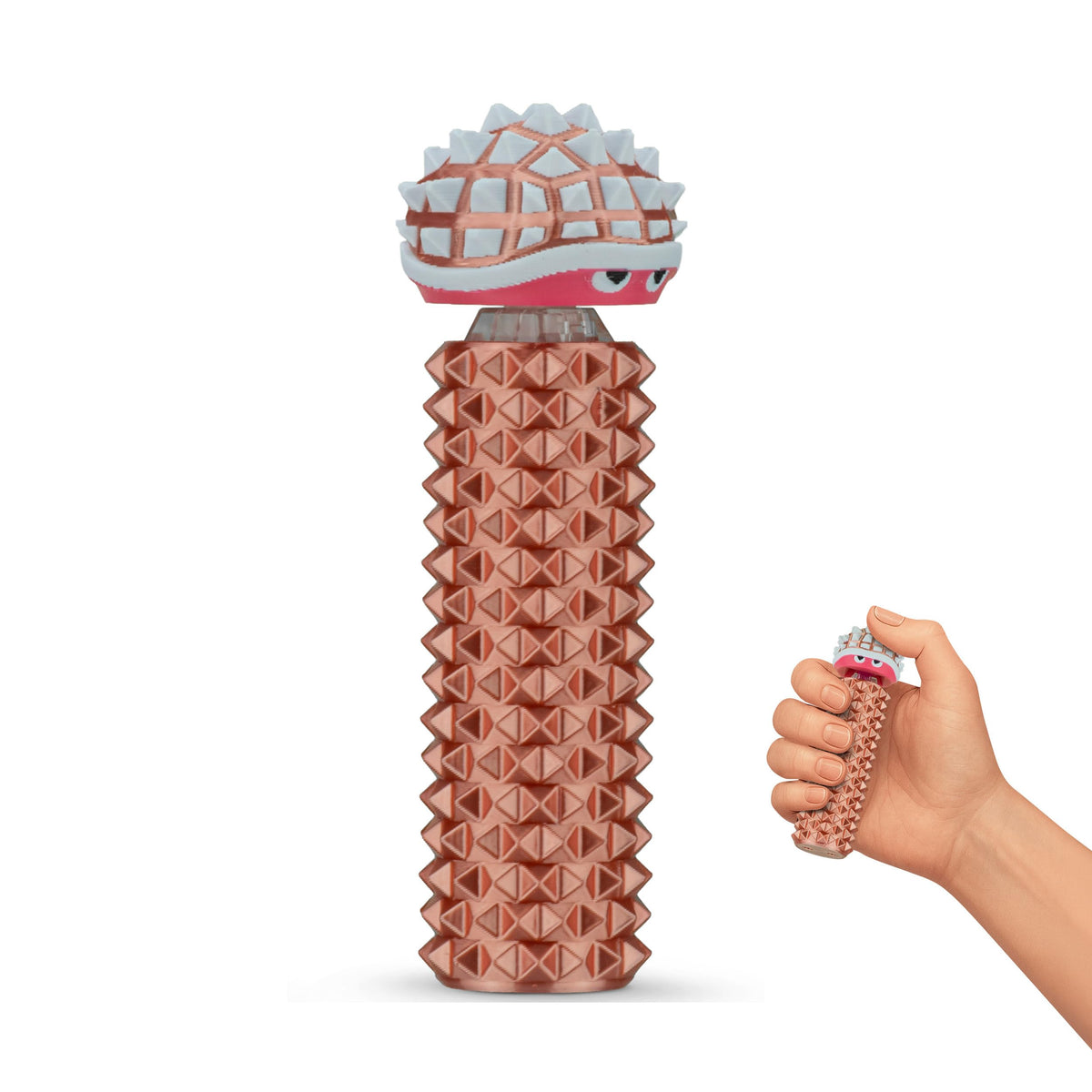 Distractibles Shelly: Sensory Fidget Clicker for Focus (Neon Rosé)