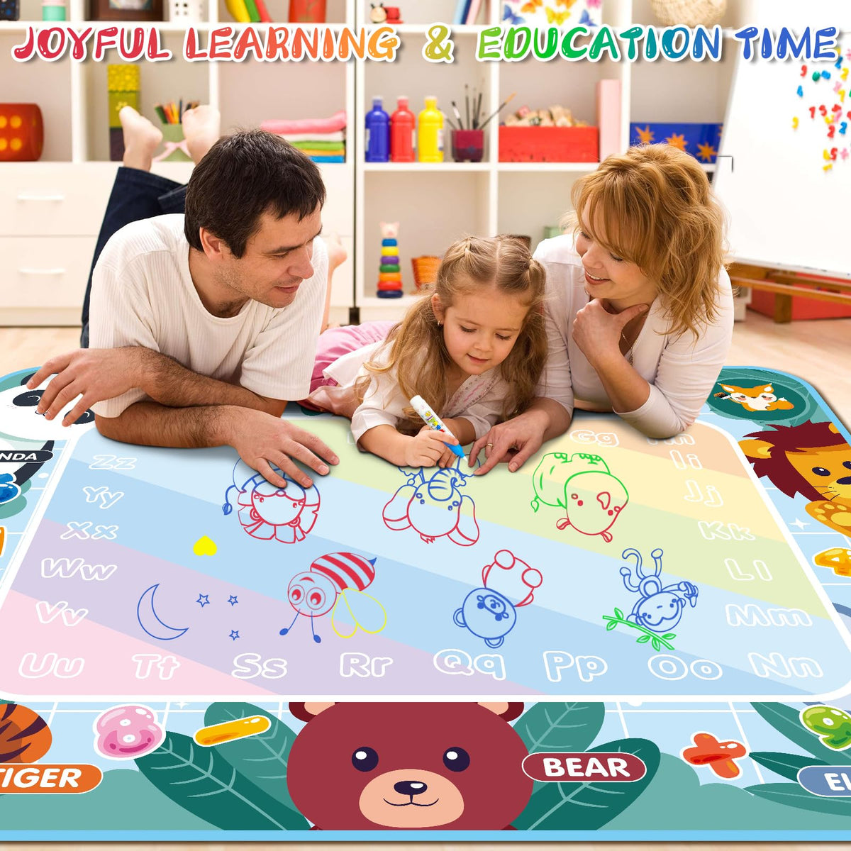 Diteryy Water Doodle Mat 40x32 Inch — Mess-Free Water Drawing for Kids (Ages 4-8)