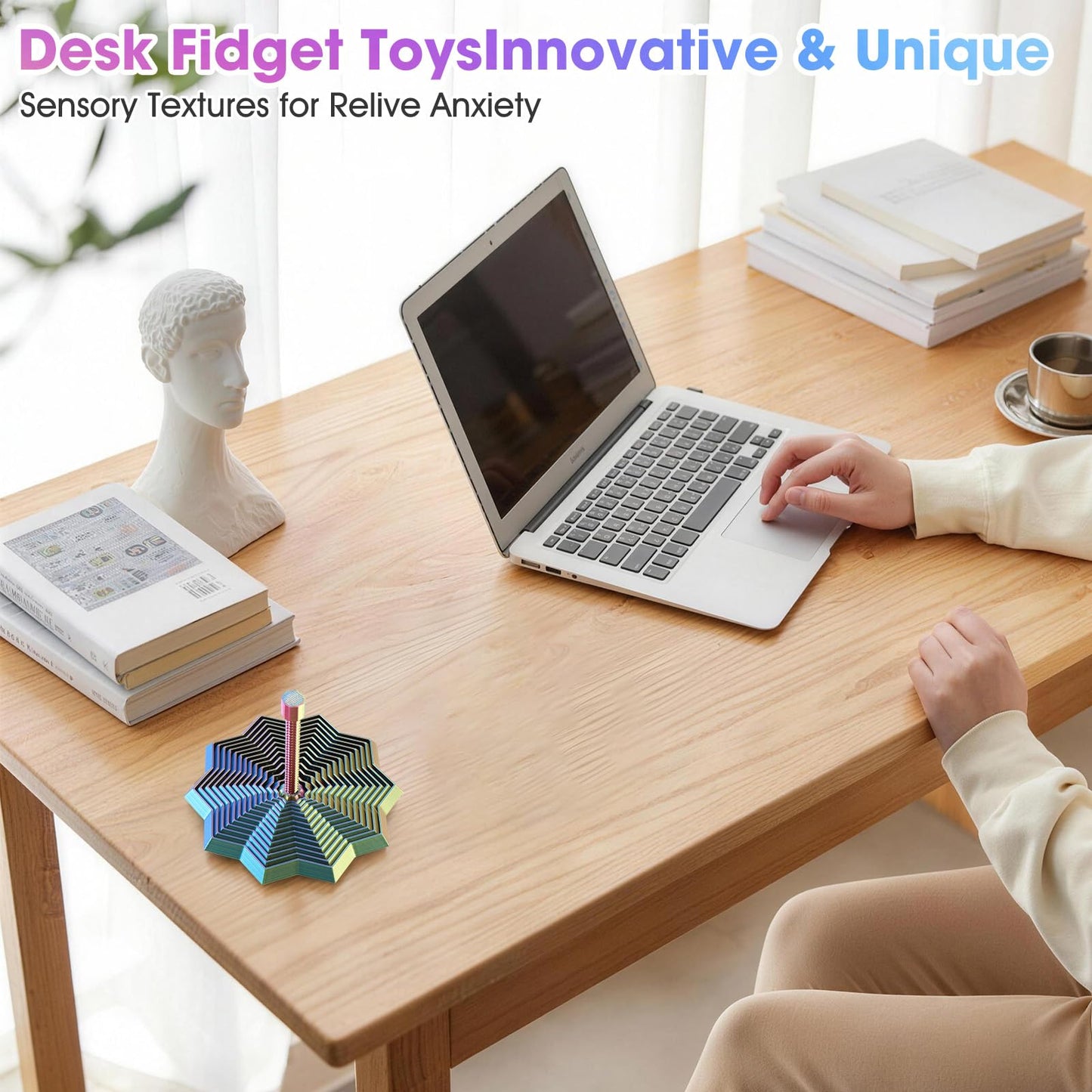 DITUFIDGTS Upgraded Star Fidget Toy – Detachable Handle & Color-Changing Spiral
