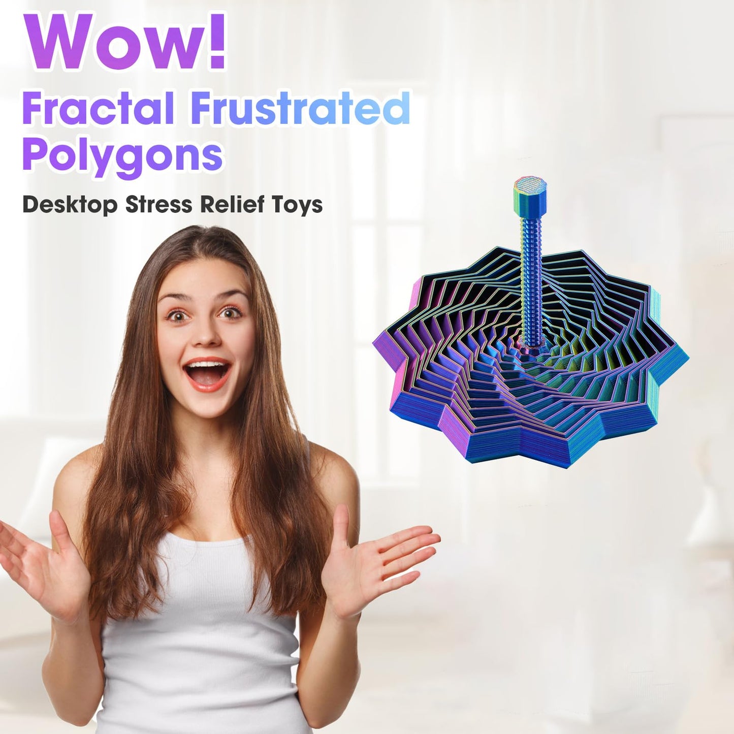 DITUFIDGTS Upgraded Star Fidget Toy – Detachable Handle & Color-Changing Spiral