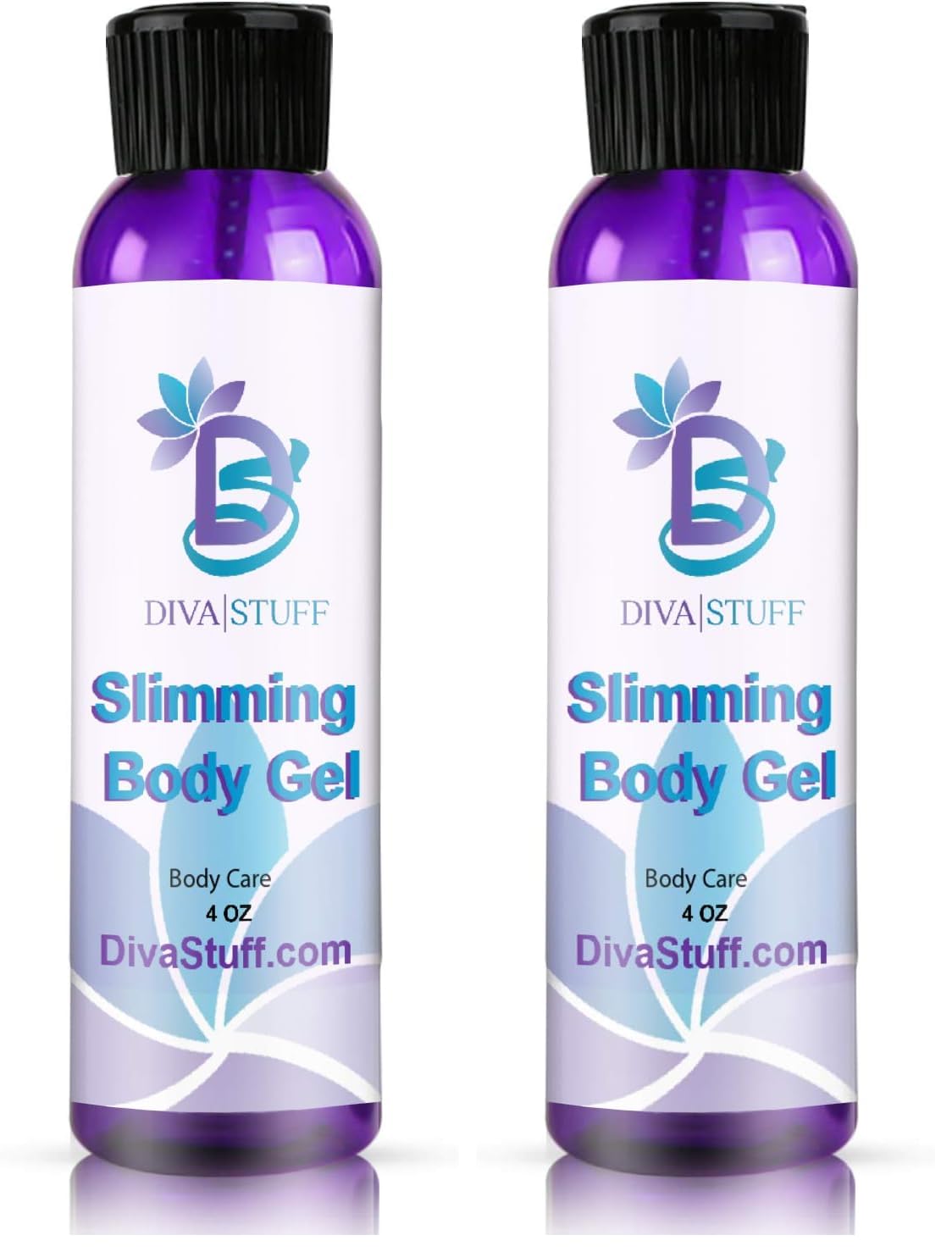 Diva Stuff Slimming Gel Cream for Waist & Thigh Trainers - 4 oz x 2