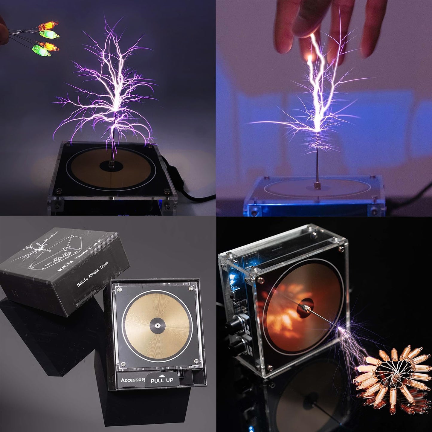 Divvlur Music Tesla Coil Arc Plasma Desktop Toy | TS10-001 Science Education Kit