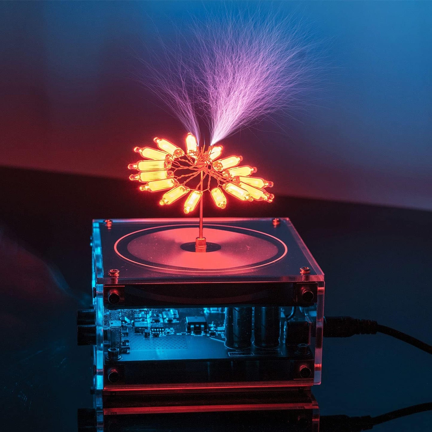 Divvlur Music Tesla Coil Arc Plasma Desktop Toy | TS10-001 Science Education Kit