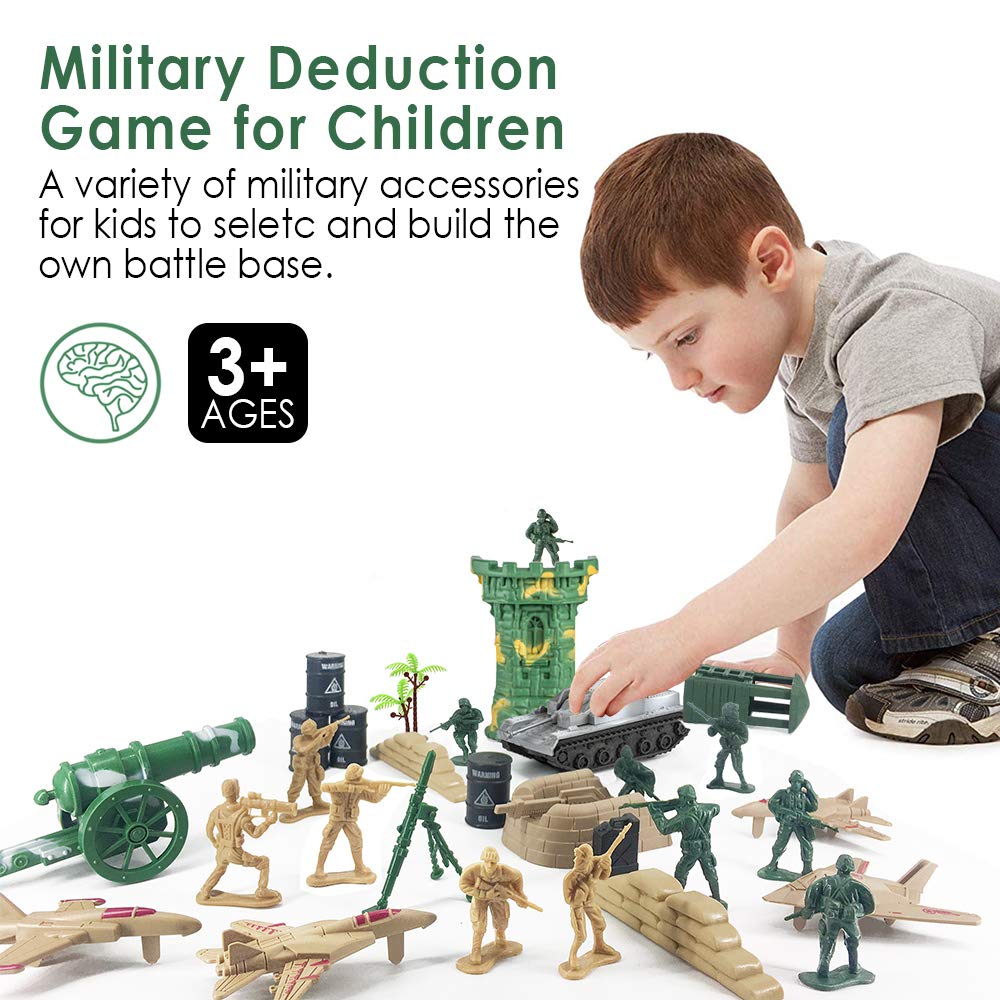 Divwa Army Men Toys – 160-Piece Military Base Set for Boys 8-12
