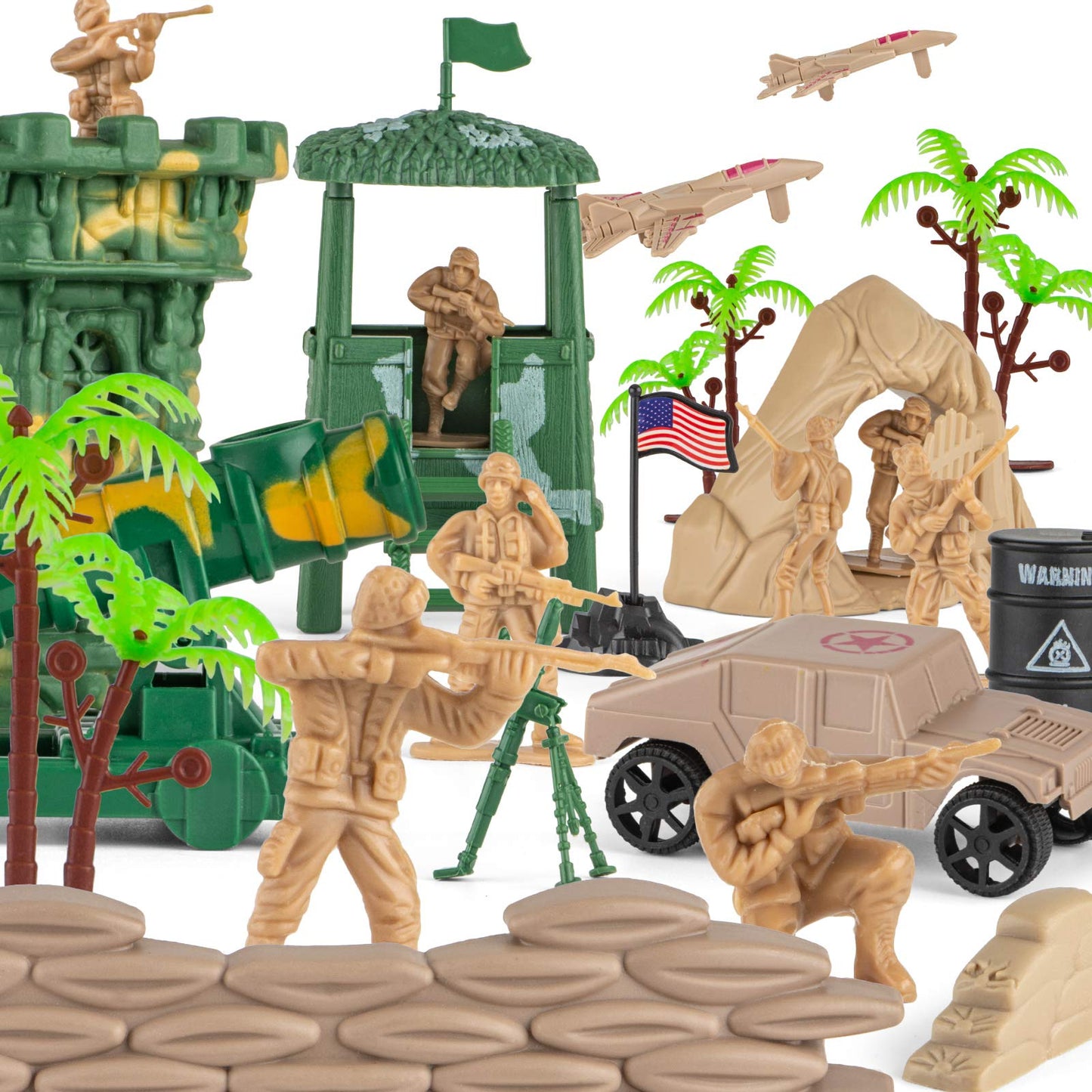 Divwa Army Men Toys – 160-Piece Military Base Set for Boys 8-12